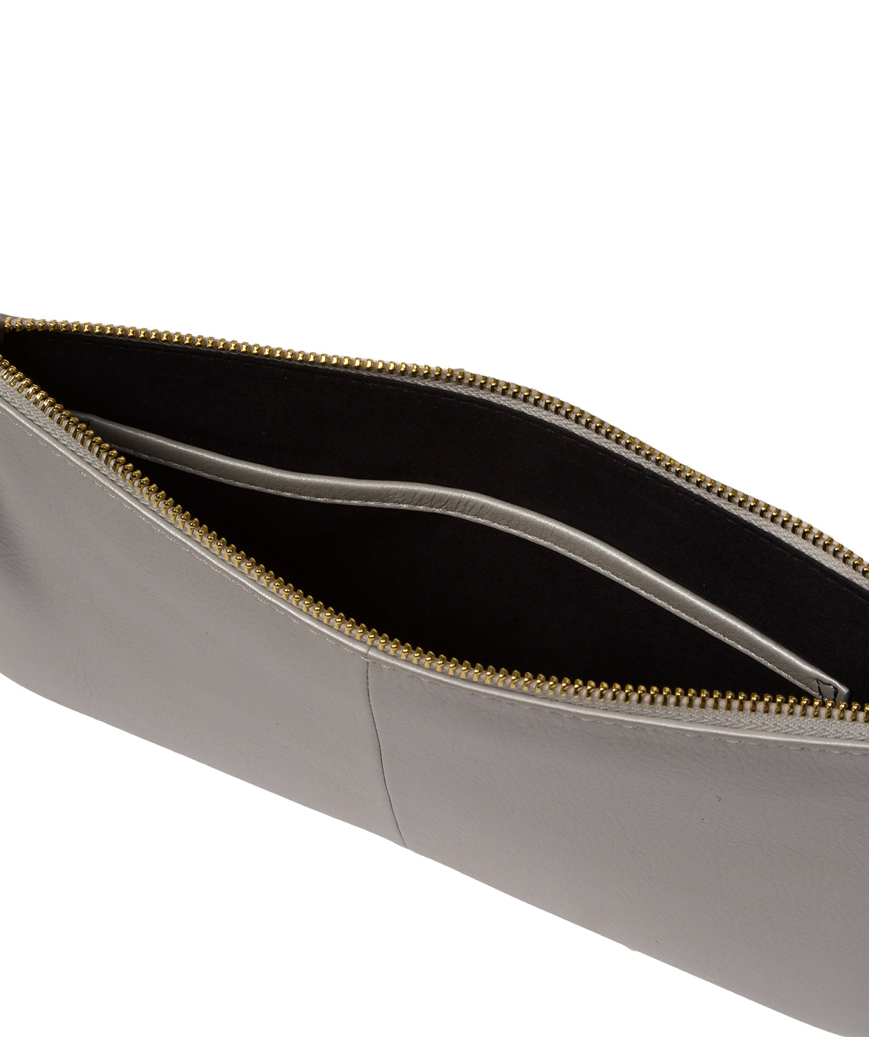 Pure Luxuries Couture Collection Bags: 'Wilmslow' Metallic Silver Leather Clutch Bag