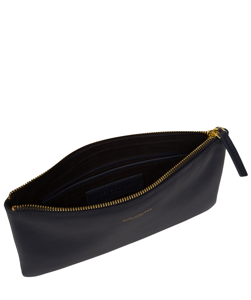 Pure Luxuries Couture Collection Bags: 'Wilmslow' Navy Leather Clutch Bag