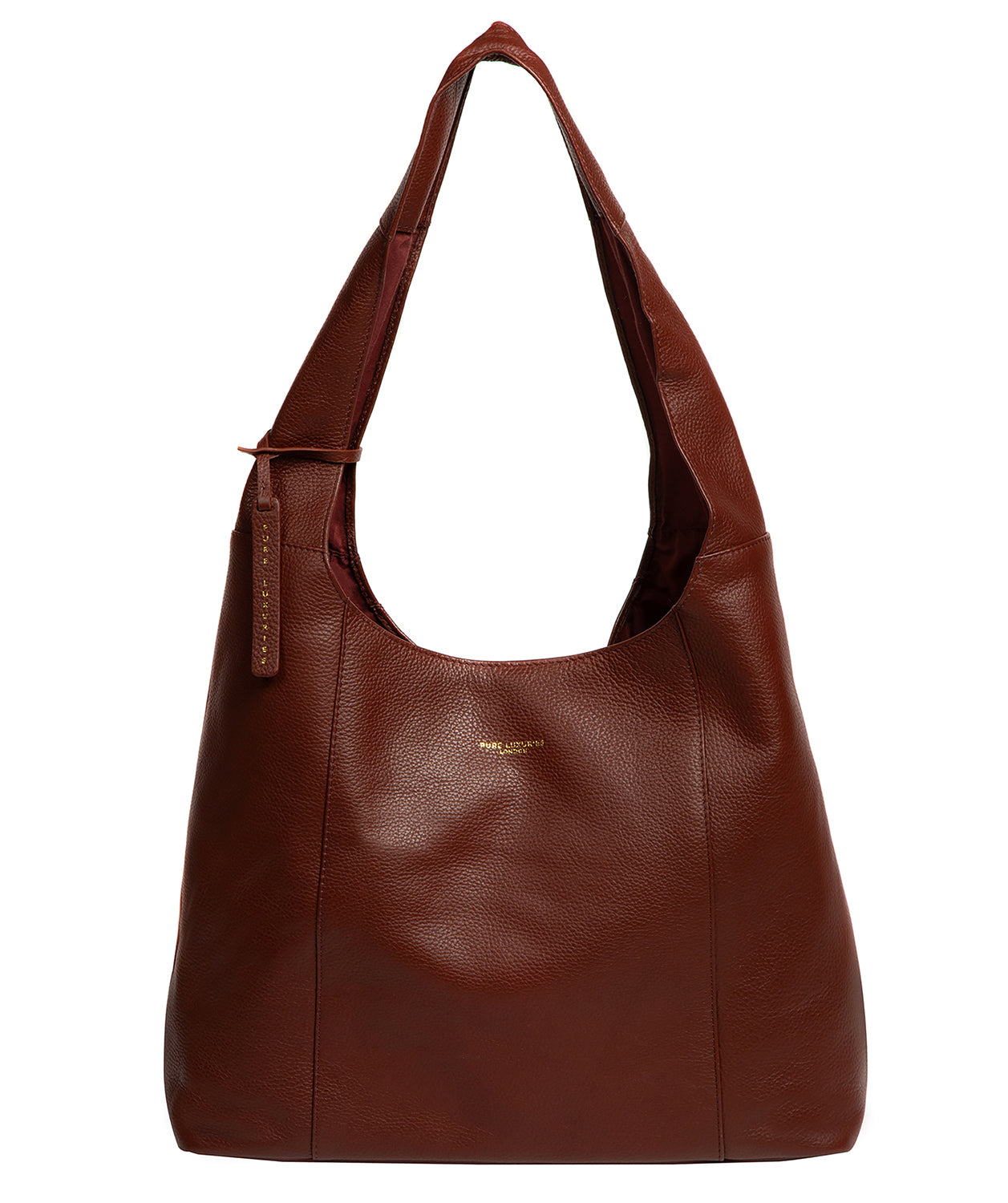 'Nina' Chestnut Leather Shoulder Bag