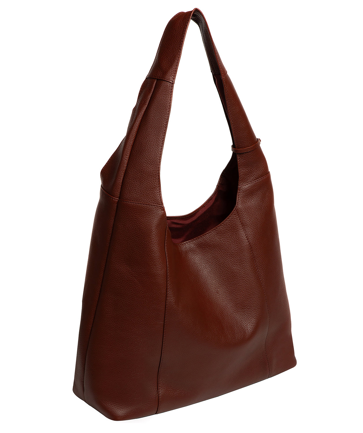 'Nina' Chestnut Leather Shoulder Bag