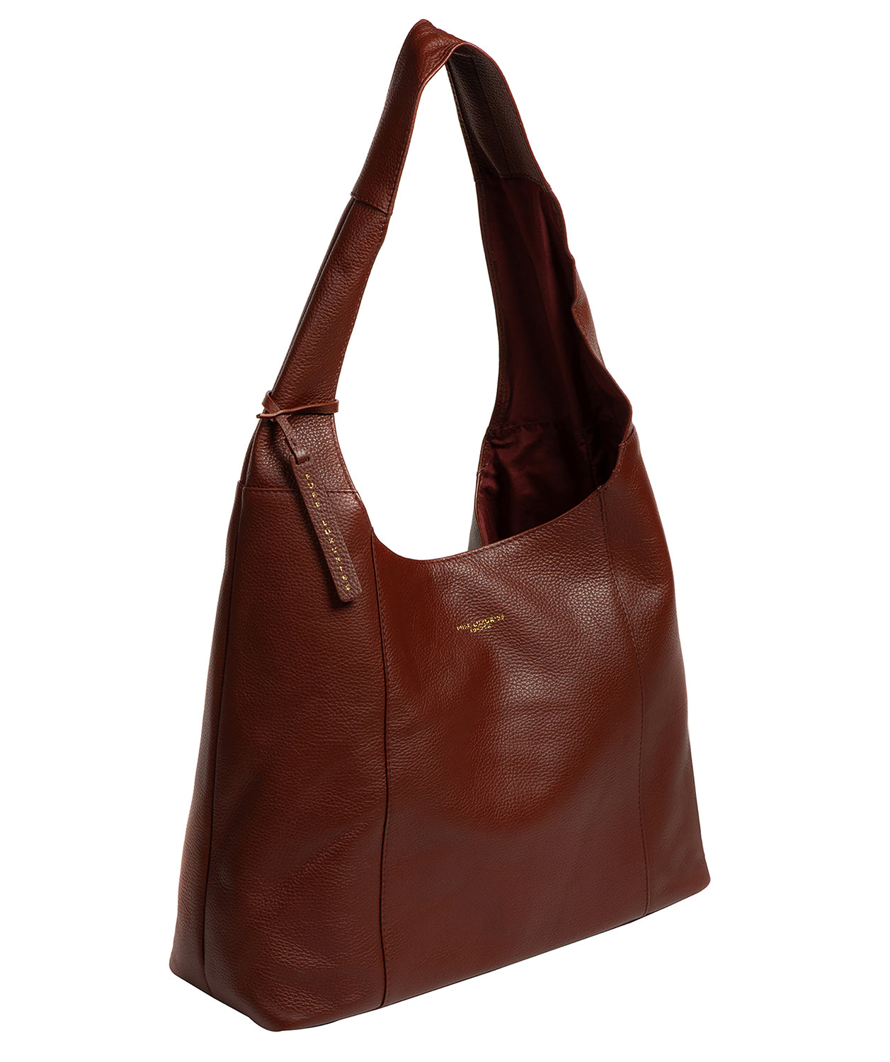 'Nina' Chestnut Leather Shoulder Bag