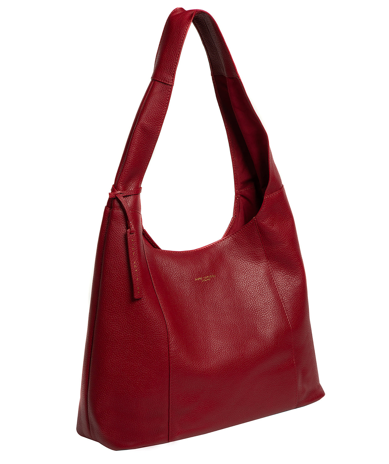 'Nina' Darkest Red Leather Shoulder Bag