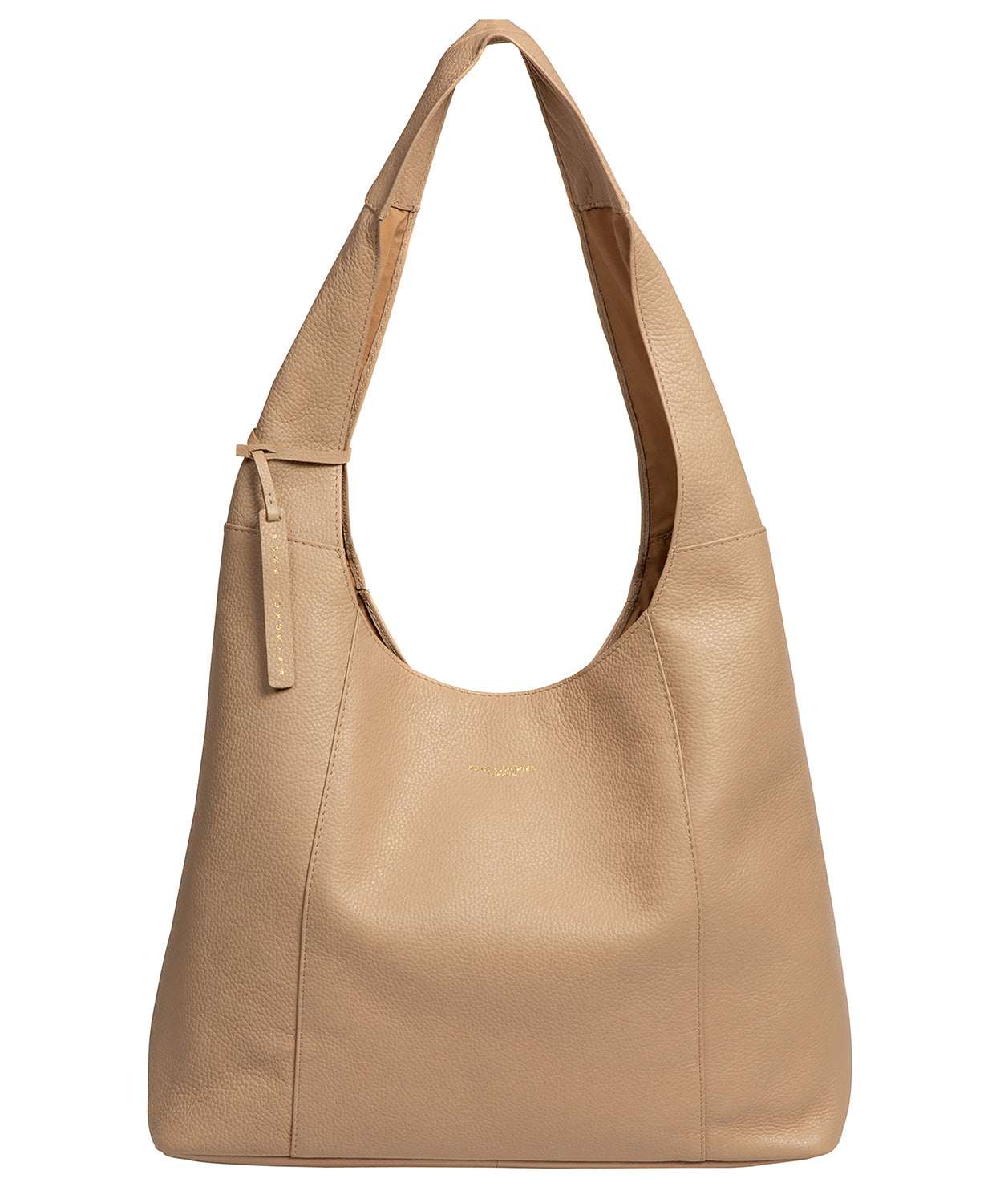 'Nina' Latte Leather Shoulder Bag