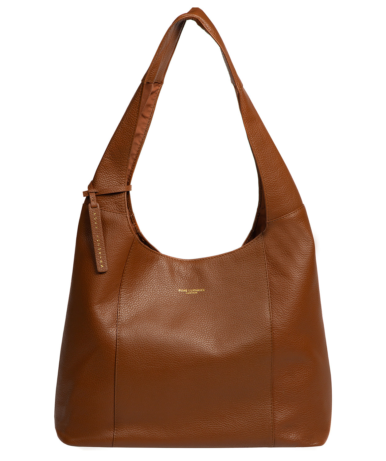 'Nina' Rich Tan Leather Shoulder Bag