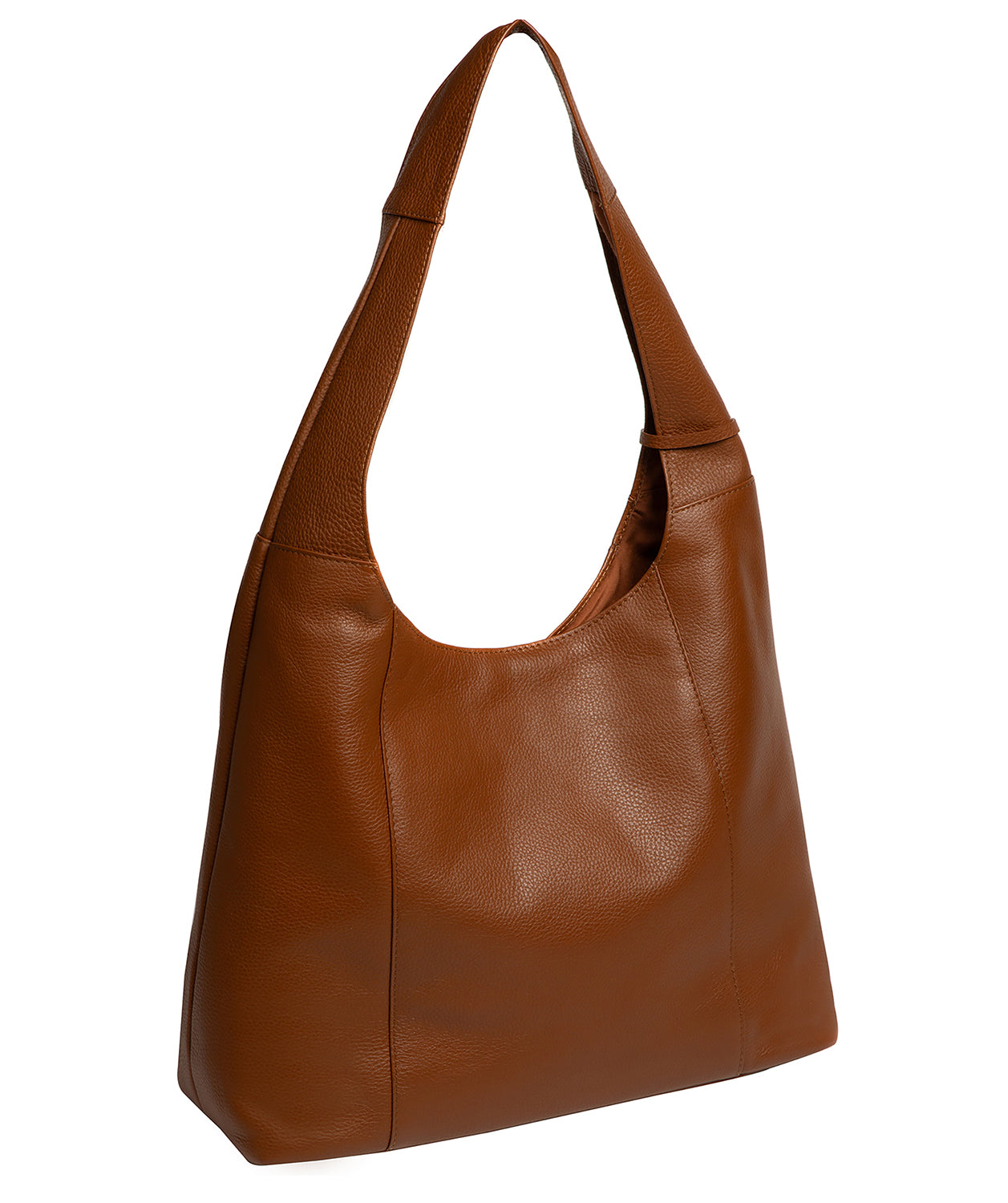 'Nina' Rich Tan Leather Shoulder Bag