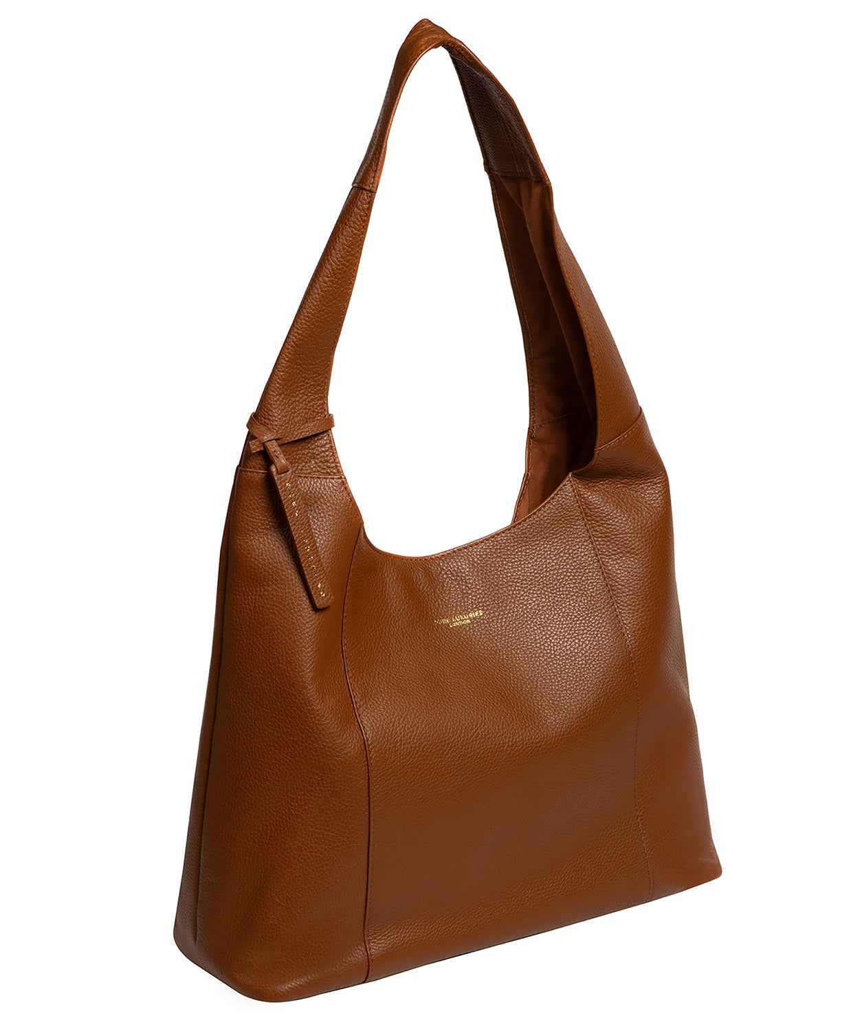 'Nina' Rich Tan Leather Shoulder Bag