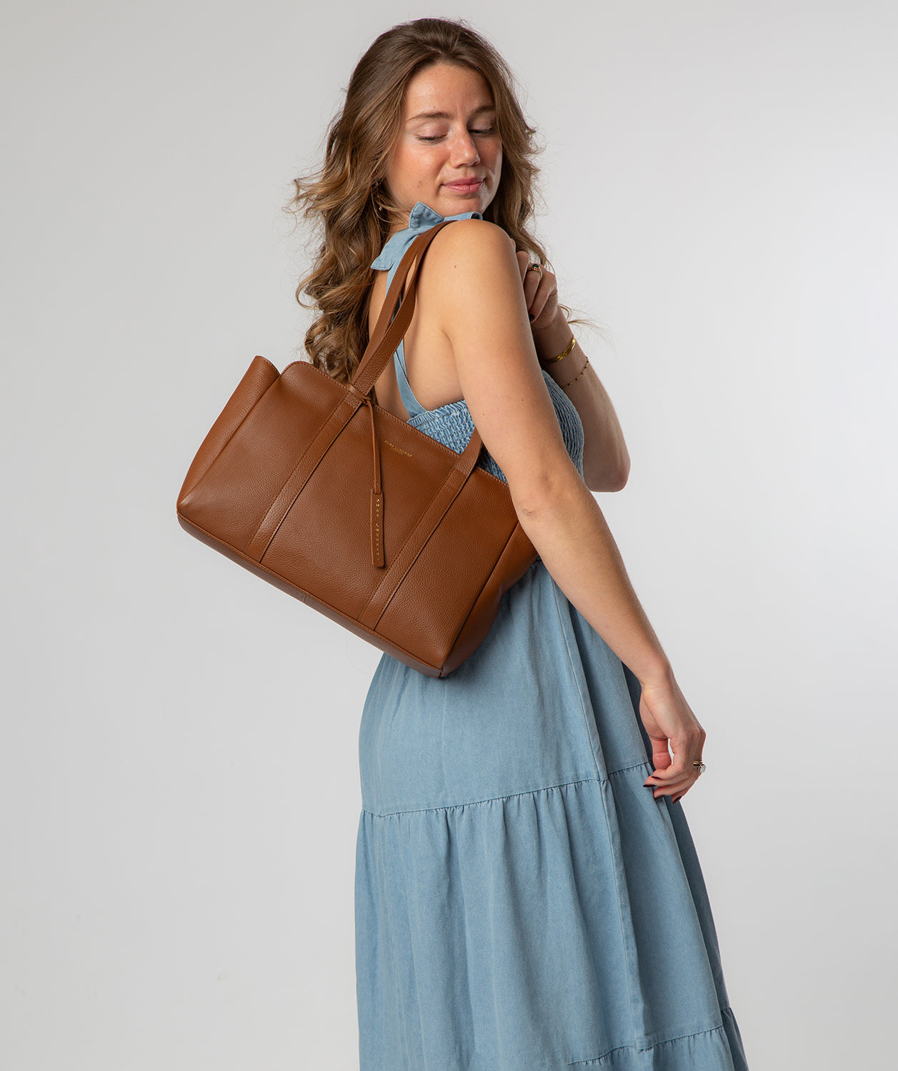 'Olney' Tan Leather Handbag
