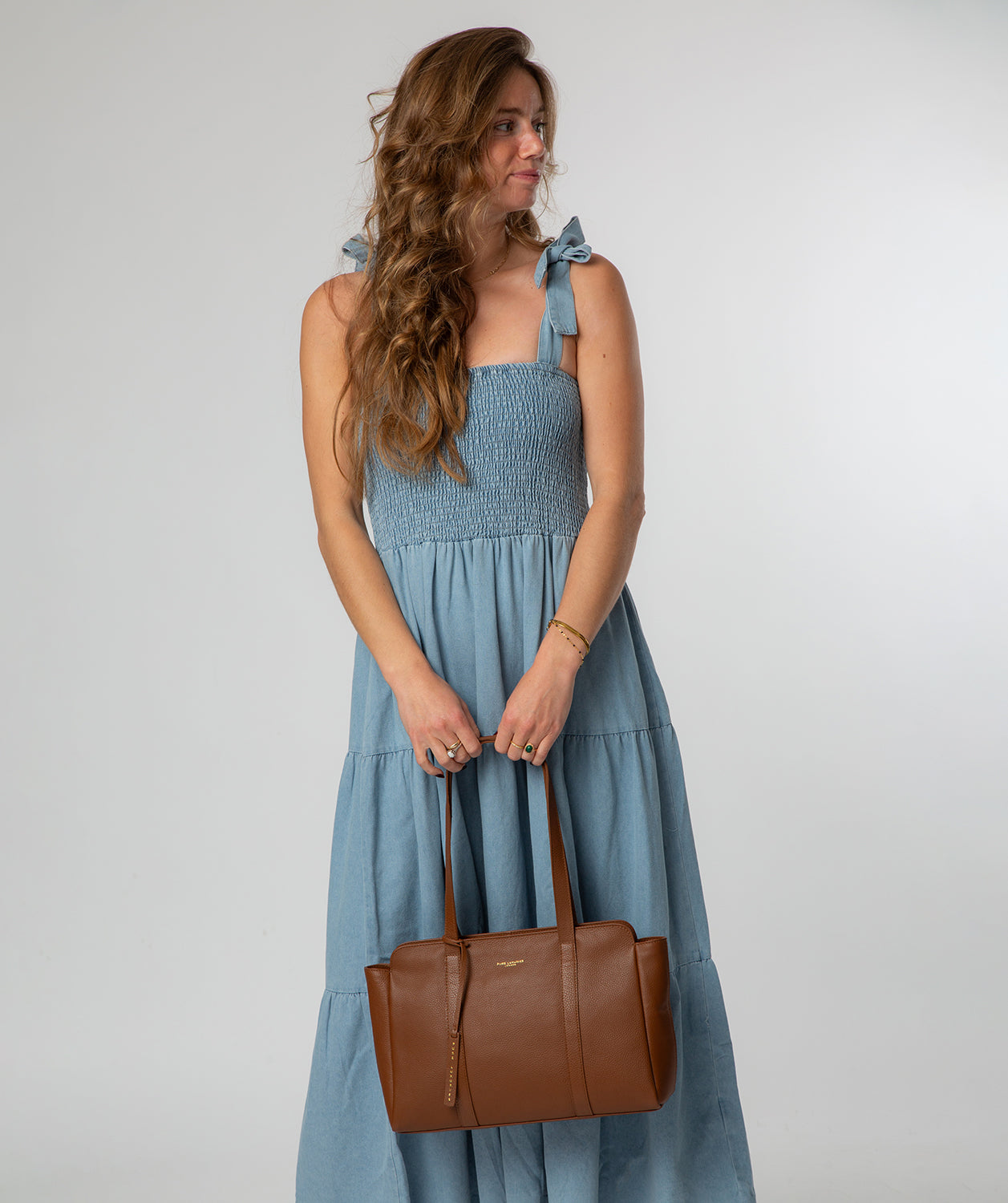 'Olney' Tan Leather Handbag