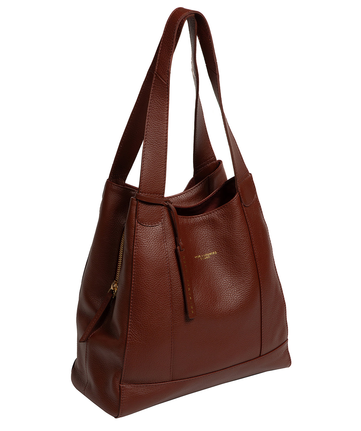 'Colette' Chestnut Leather Shoulder Handbag
