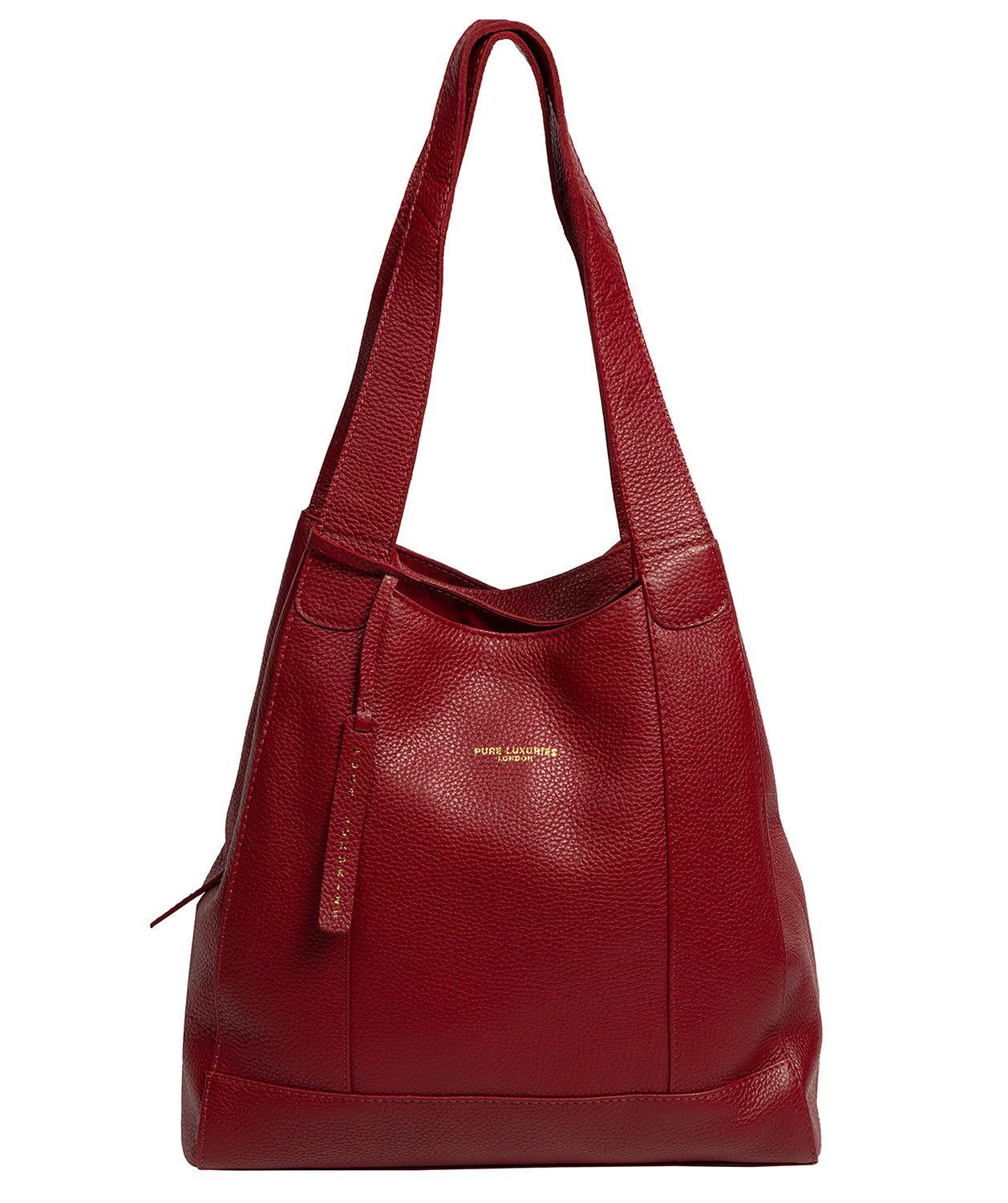 'Colette' Darkest Red Leather Handbag