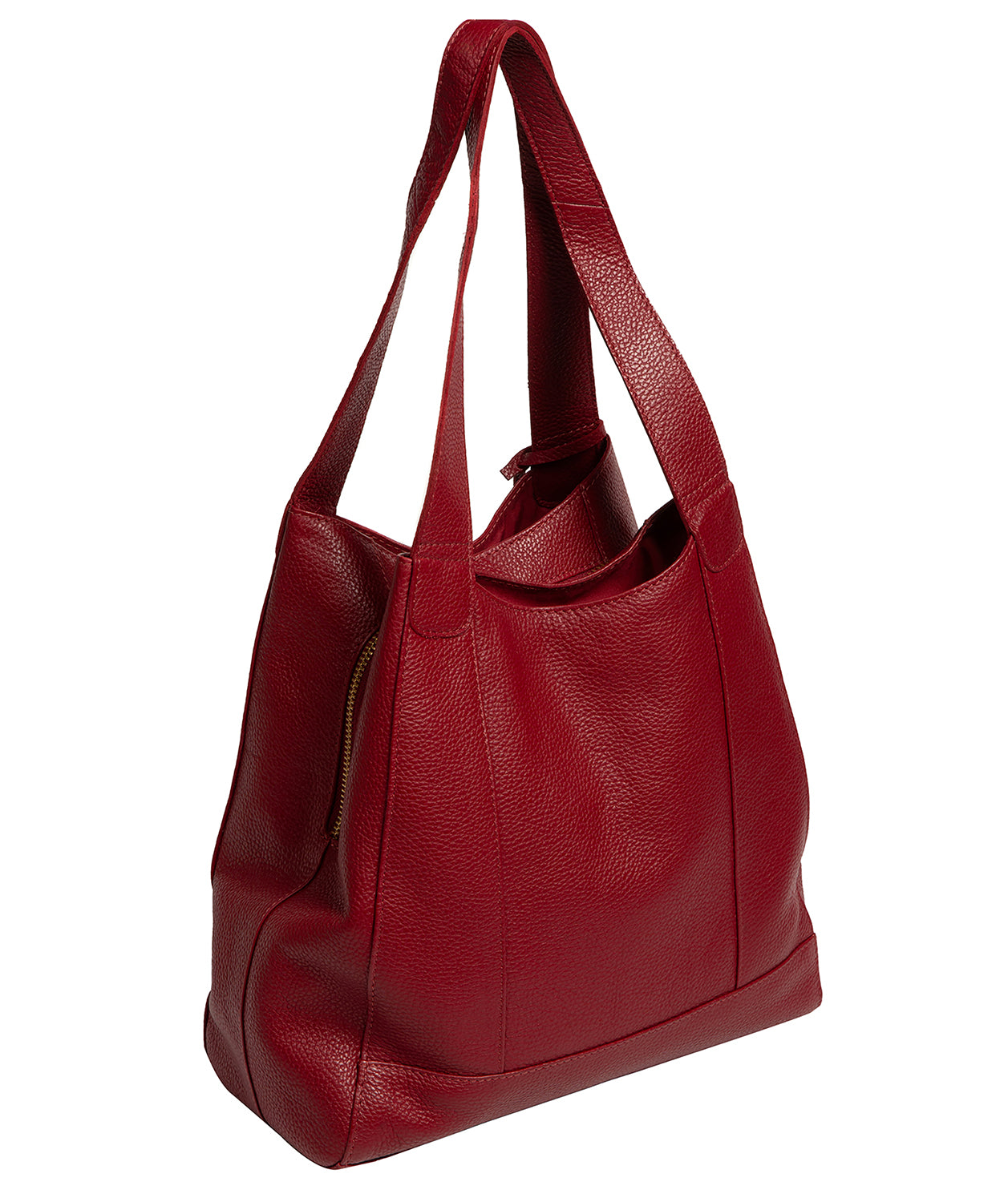'Colette' Darkest Red Leather Handbag
