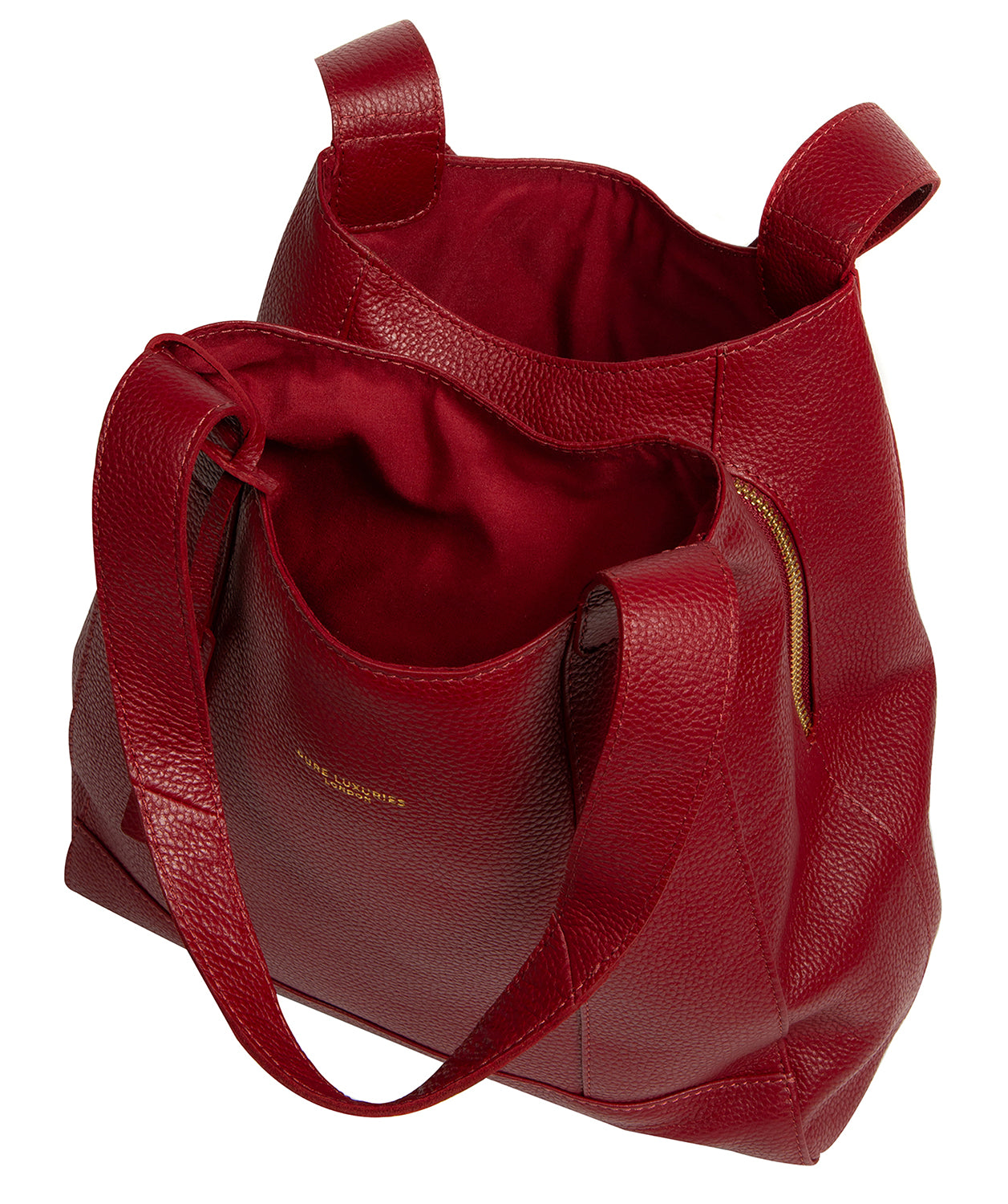 'Colette' Darkest Red Leather Handbag