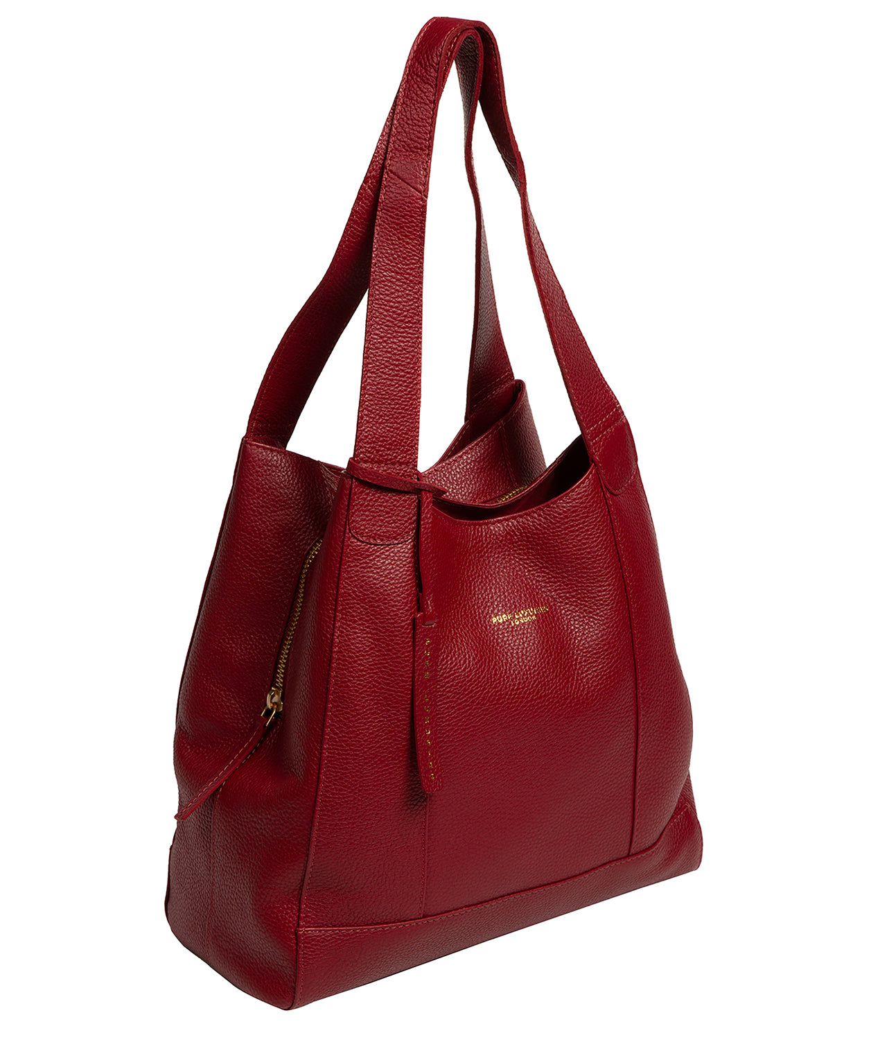 'Colette' Darkest Red Leather Handbag