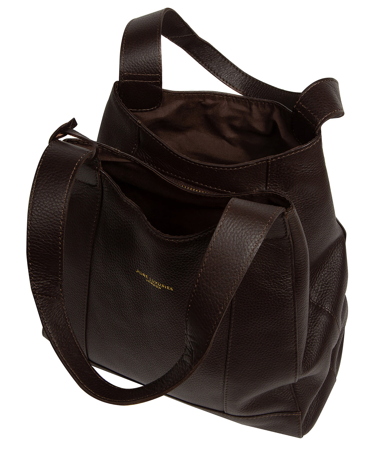 'Colette' Espresso Leather Handbag