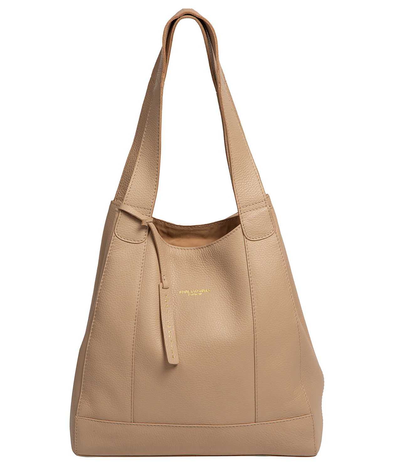 'Colette' Latte Leather Handbag
