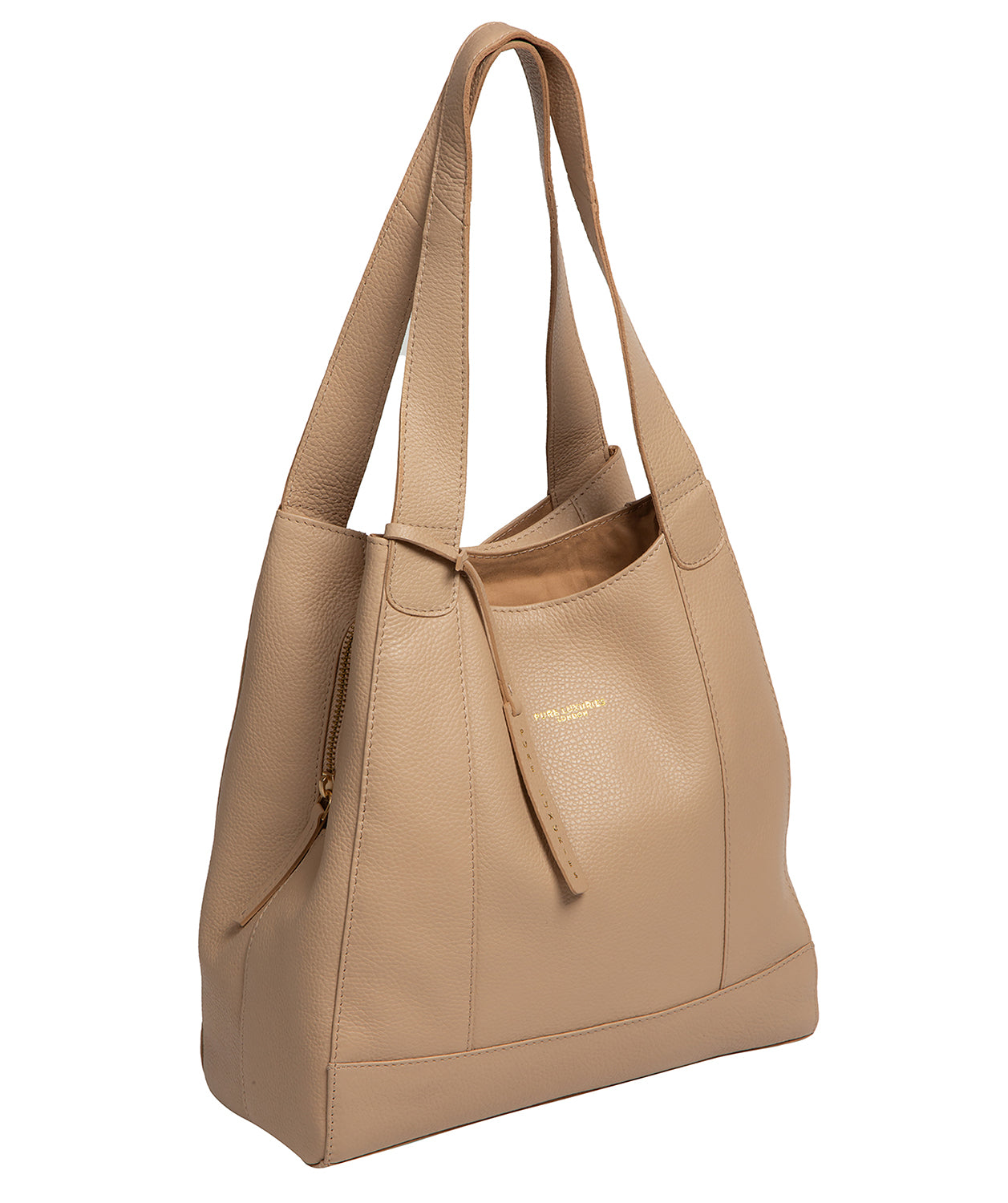 'Colette' Latte Leather Handbag