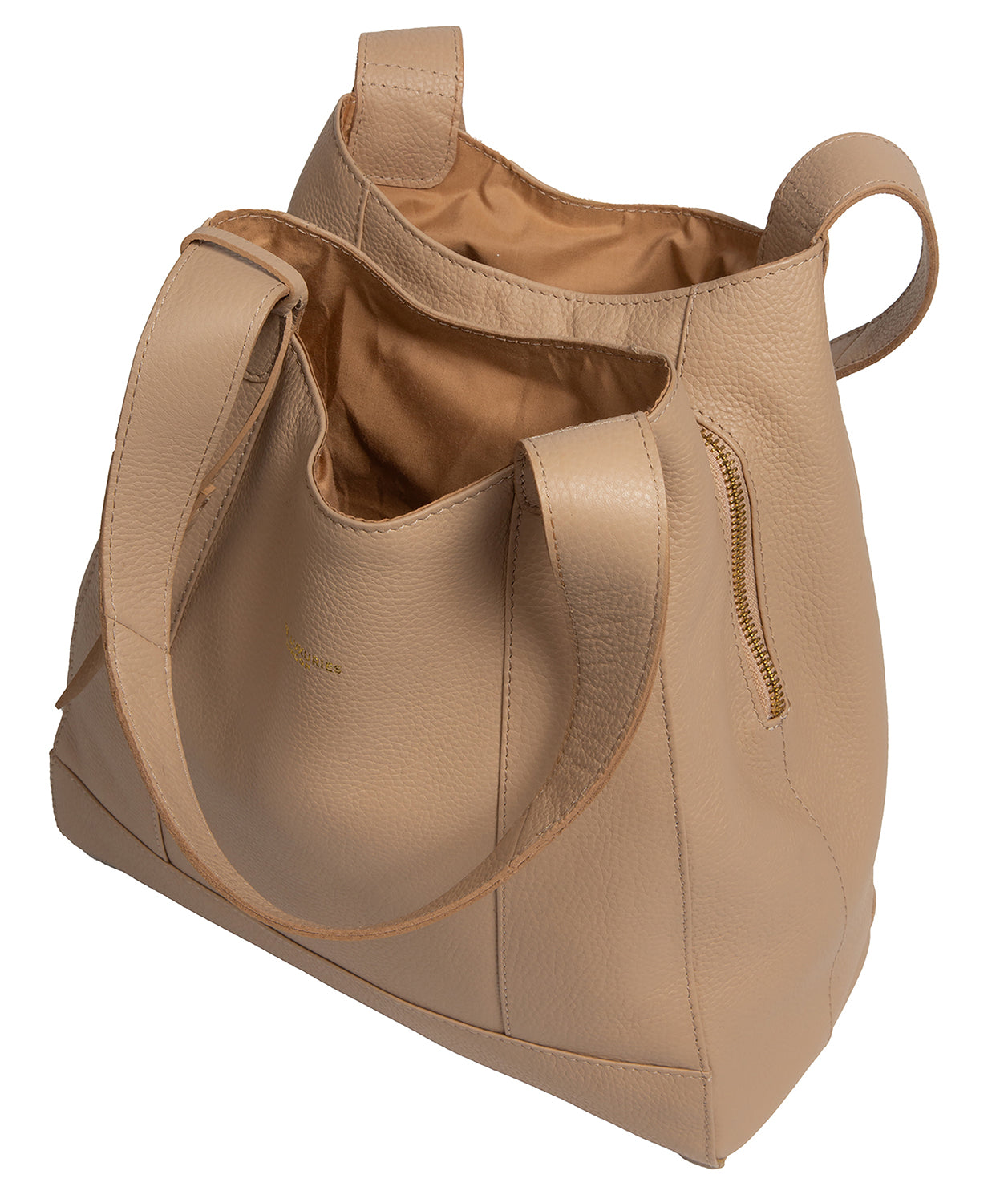 'Colette' Latte Leather Handbag