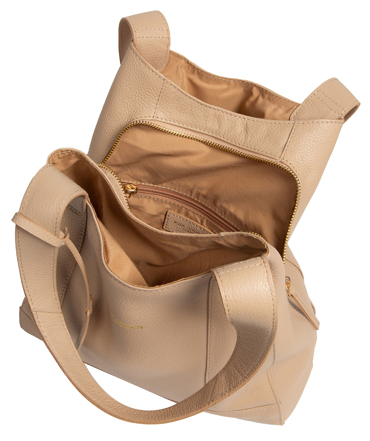 'Colette' Latte Leather Handbag