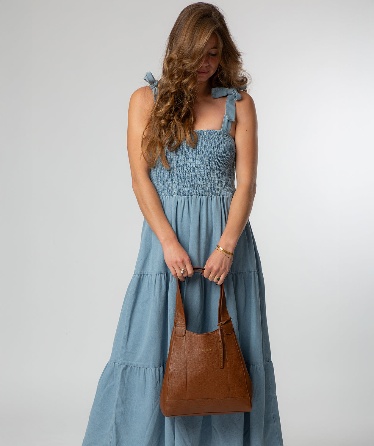 'Colette' Rich Tan Leather Handbag