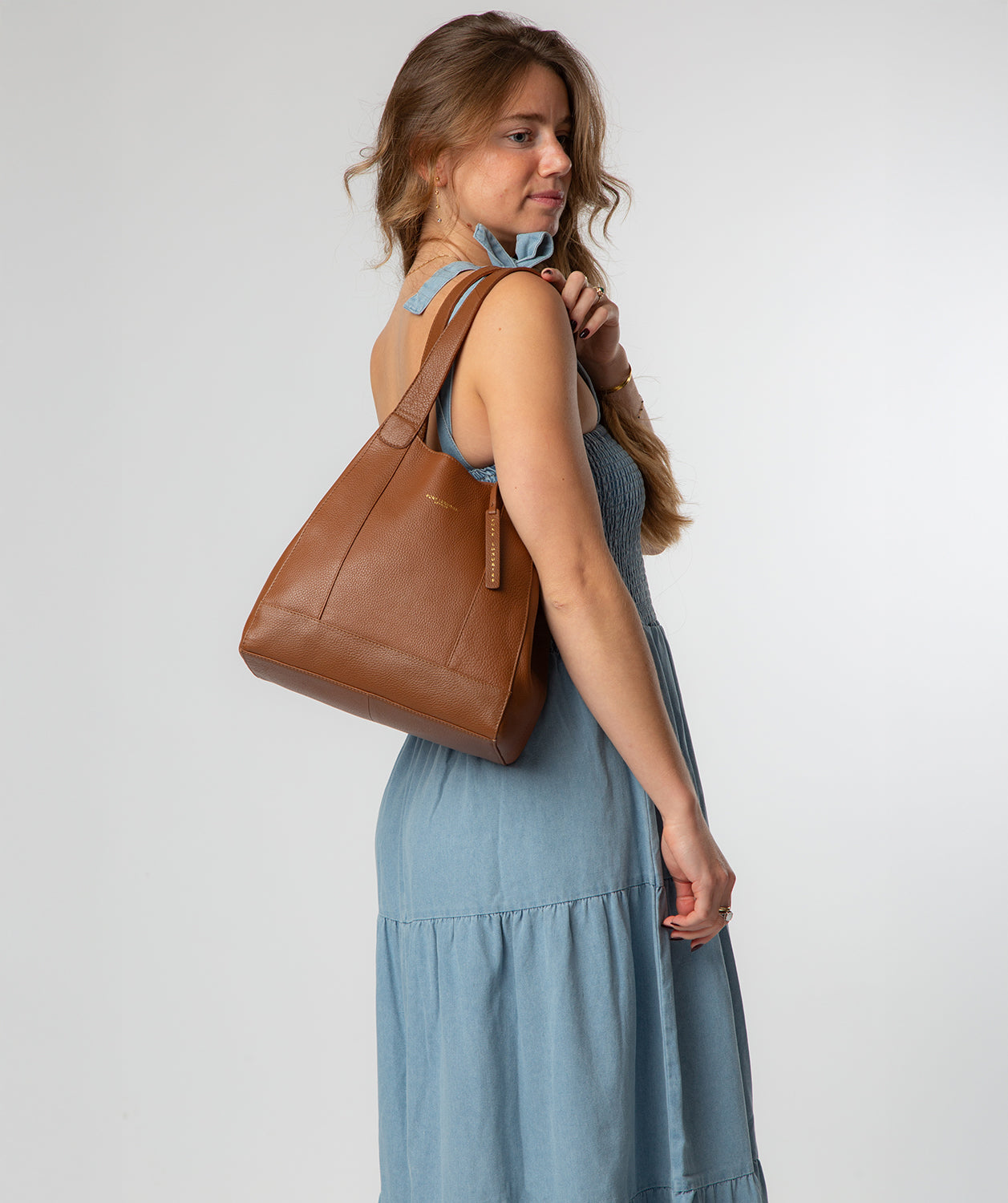 'Colette' Rich Tan Leather Handbag