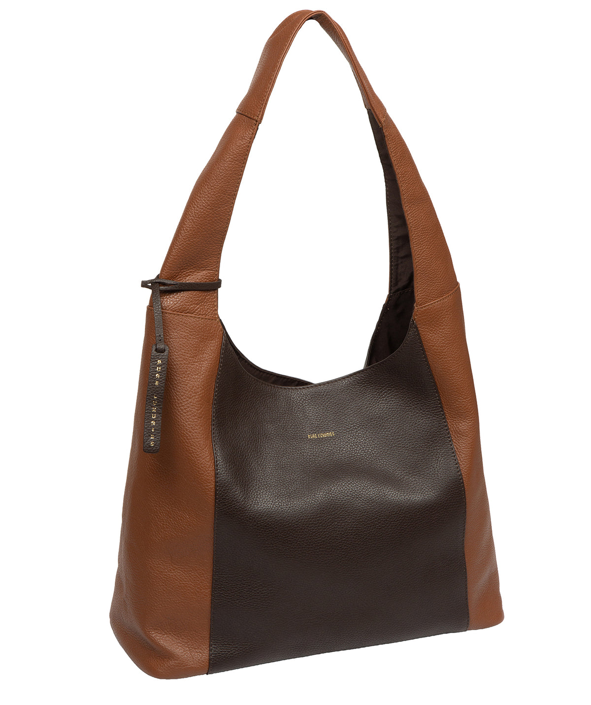 Close-up of genuine Nappa leather quality and patina development