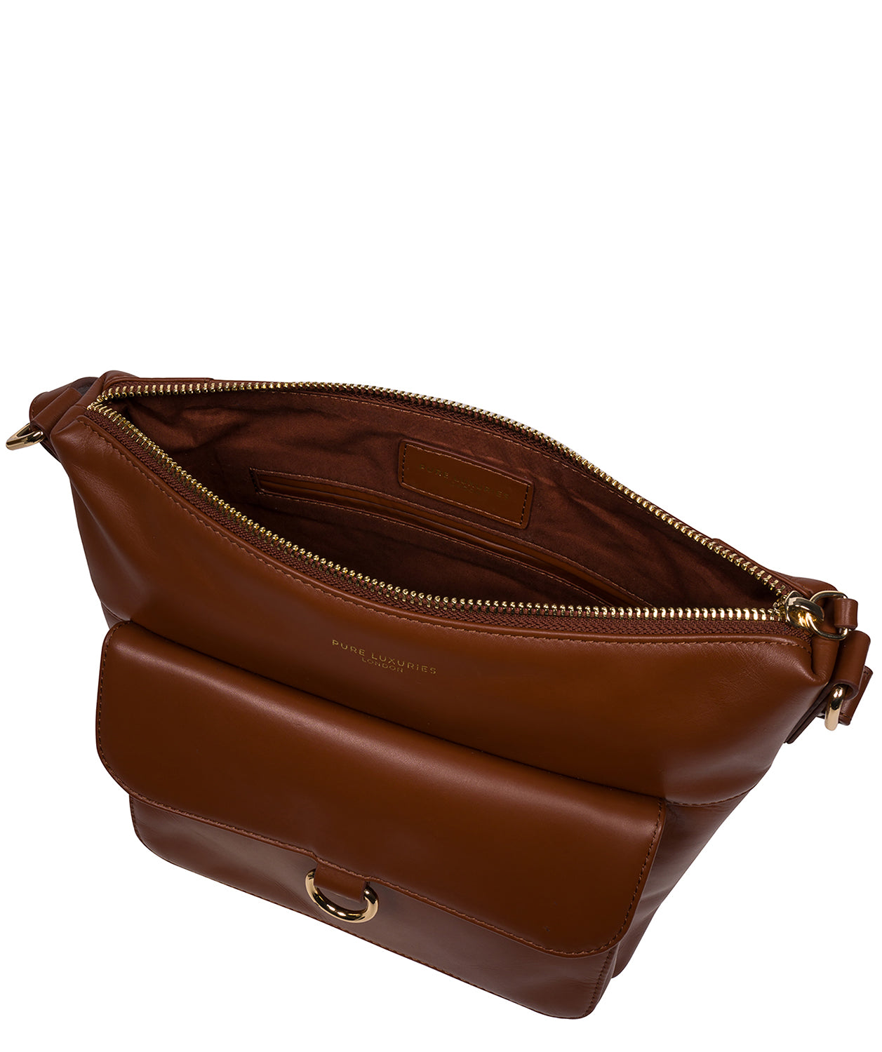 'Laura' Caramel Leather Cross Body Bag