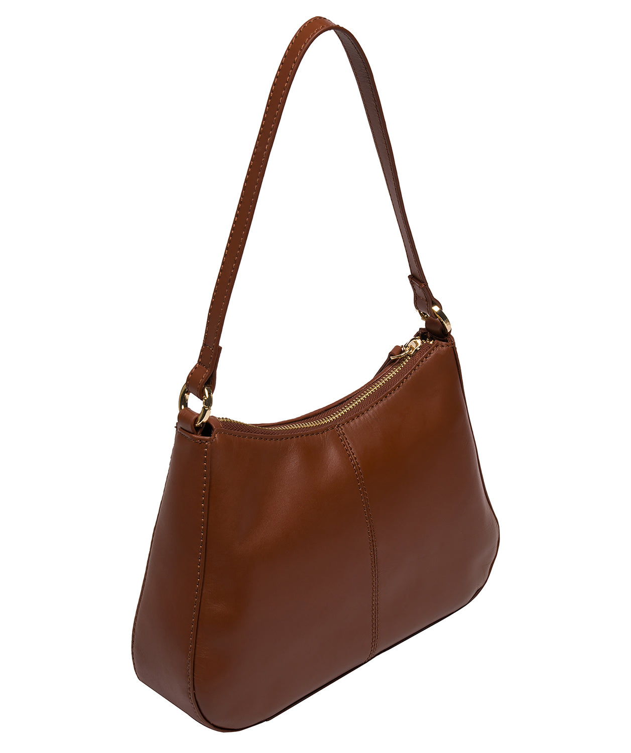 'Mable' Caramel Leather Evening Bag