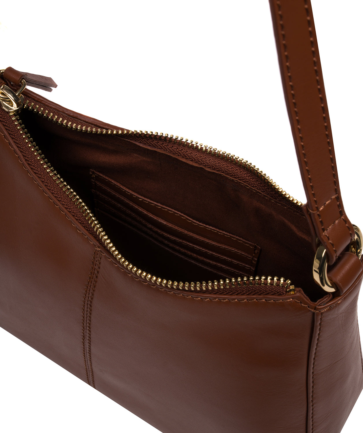 'Mable' Caramel Leather Evening Bag