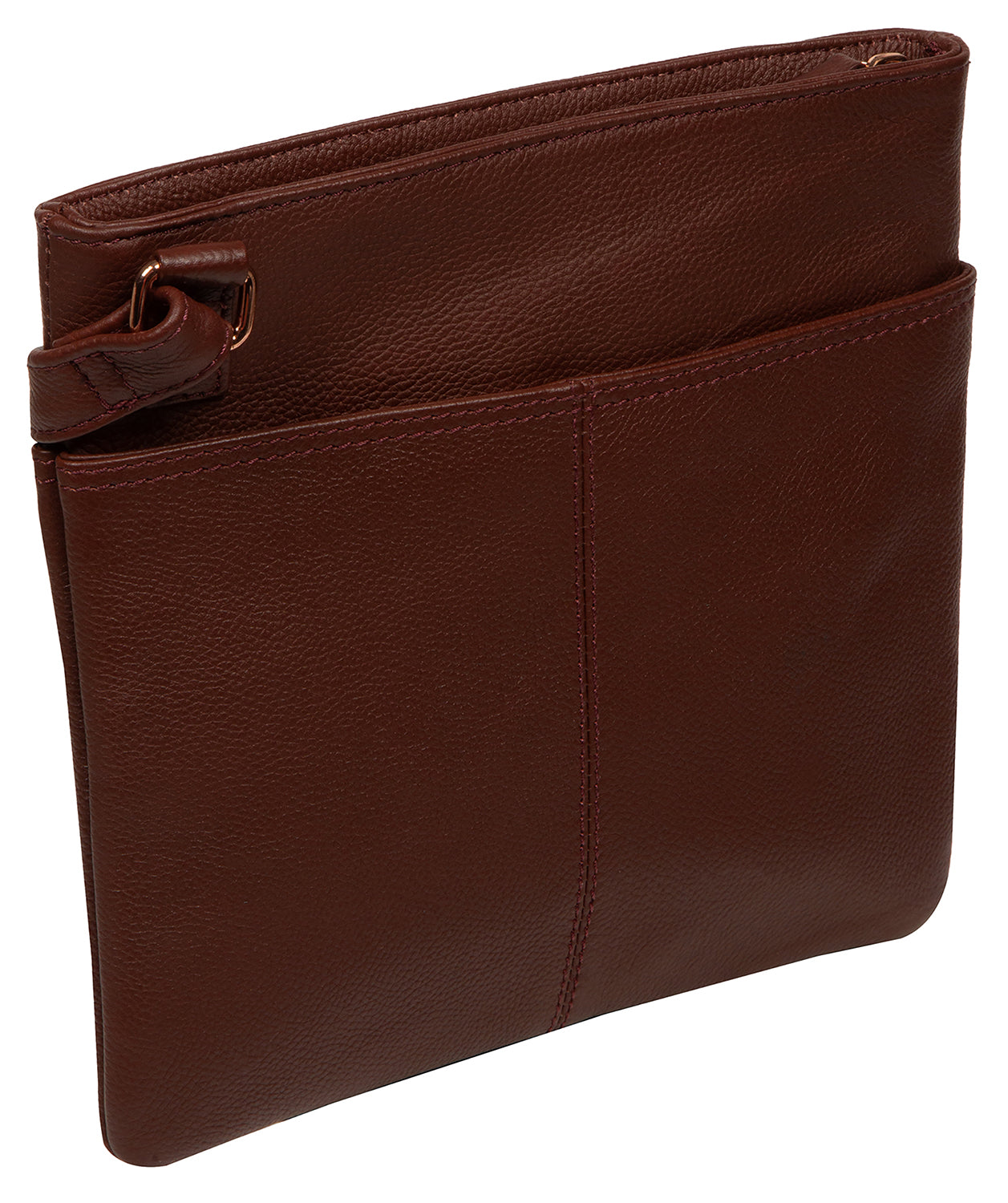 'Nola' Chestnut Leather Cross Body Bag