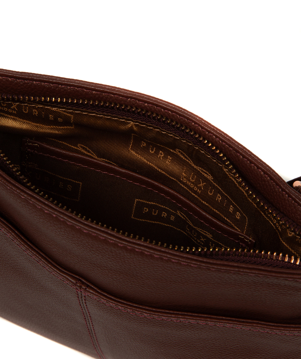 'Nola' Chestnut Leather Cross Body Bag