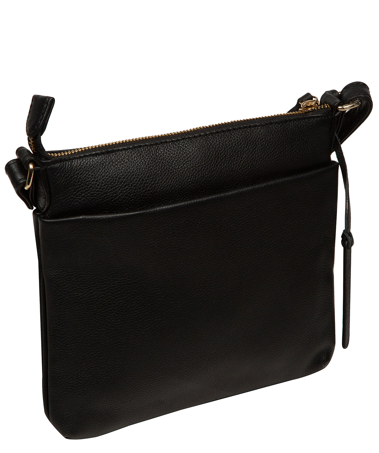 'Alderley' Black Leather Cross Body Bag