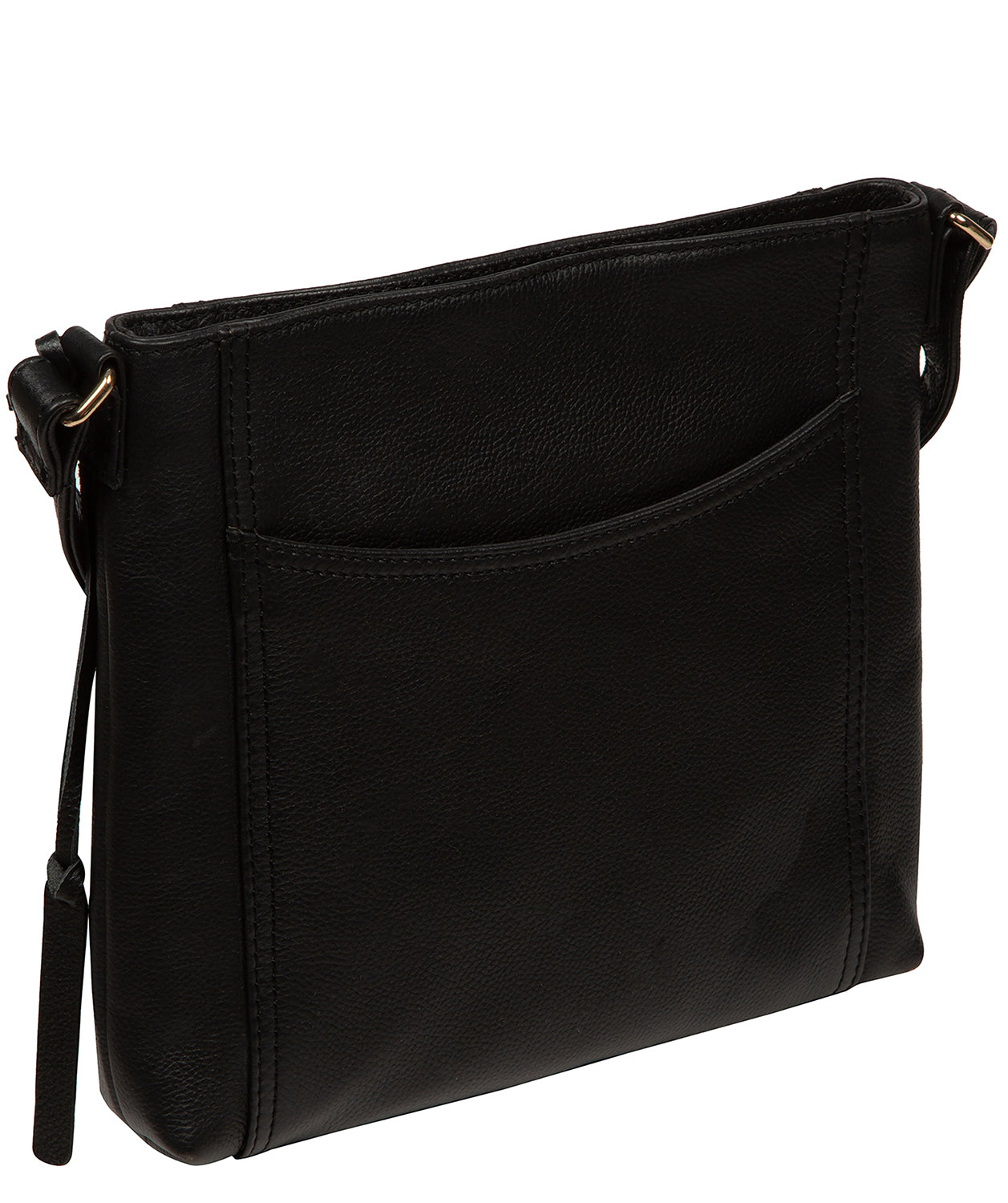 'Firle' Black Leather Cross Body Bag