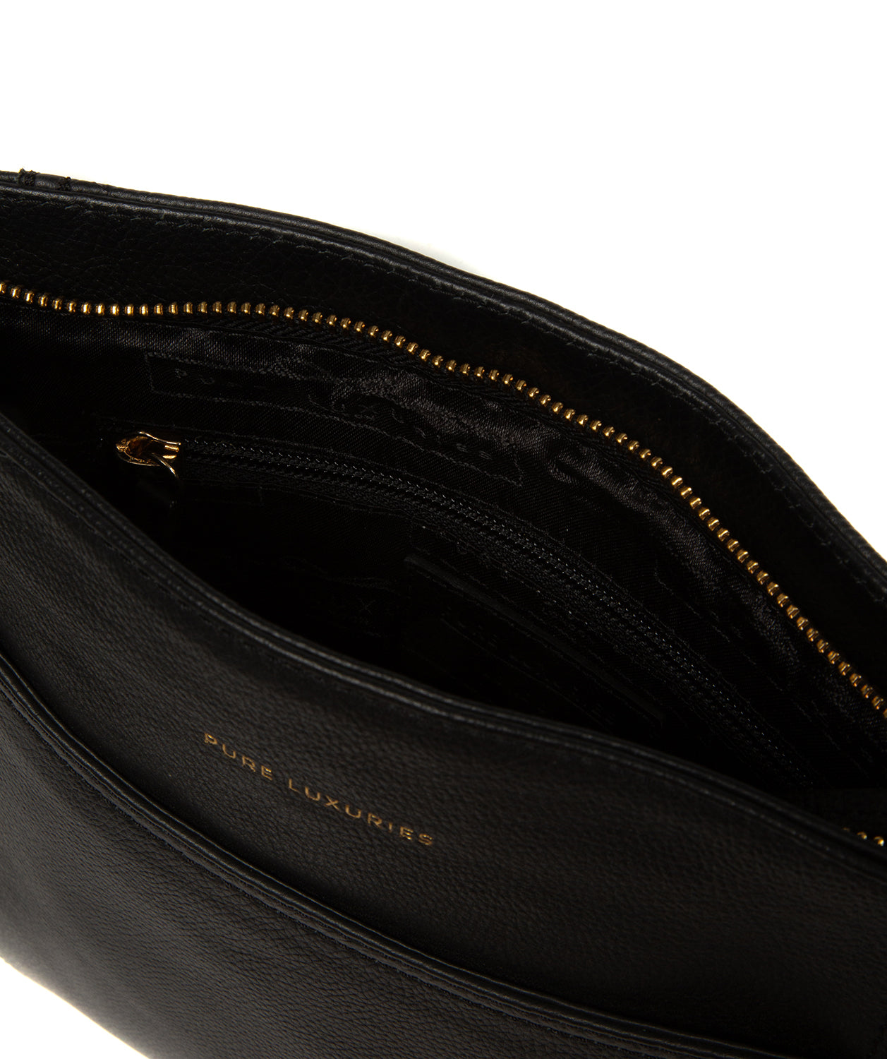 'Firle' Black Leather Cross Body Bag