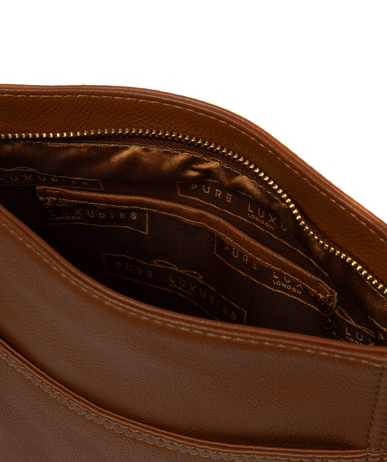 'Firle' Tan Leather Cross Body Bag