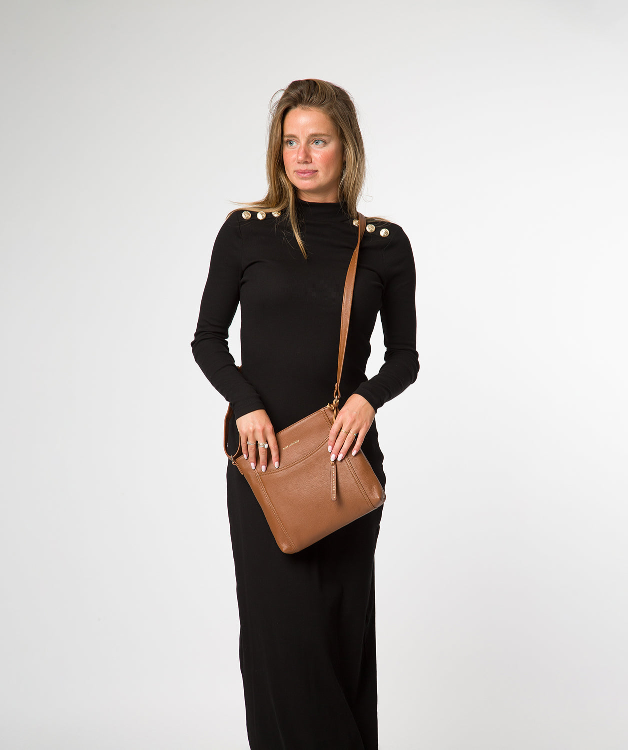 'Firle' Tan Leather Cross Body Bag