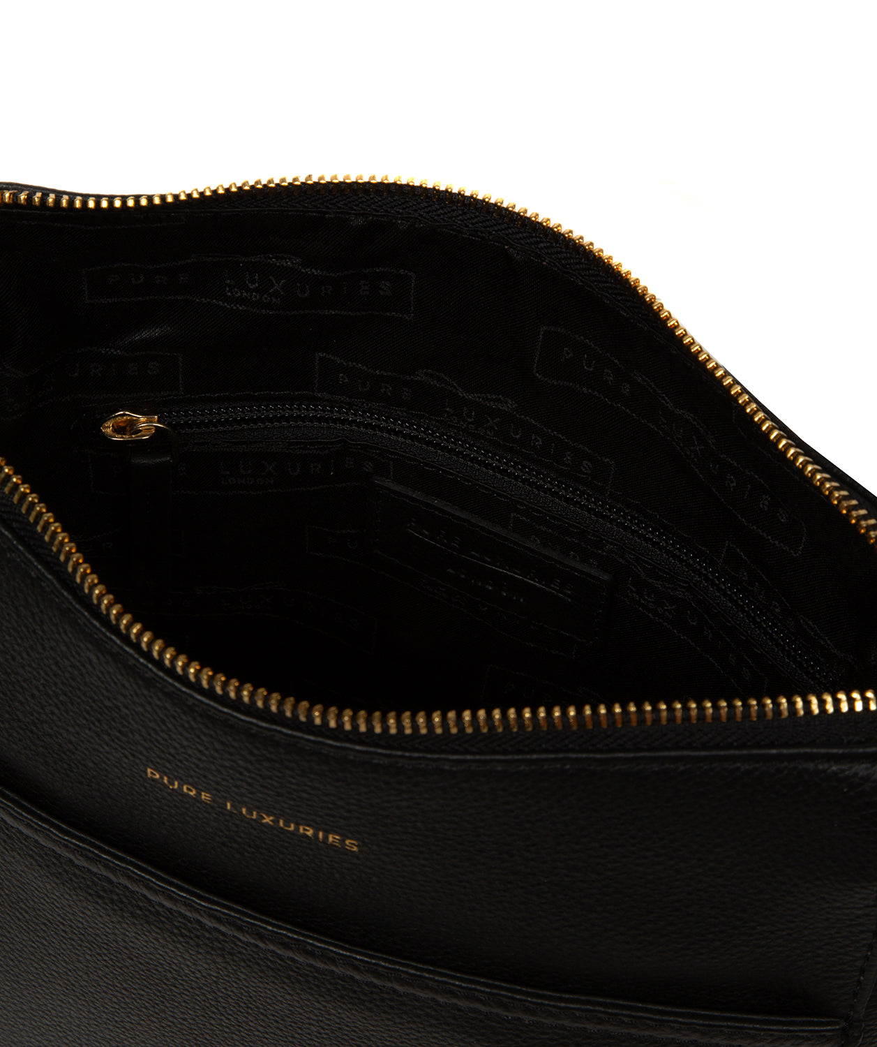 'Sloane' Black Leather Cross Body Bag