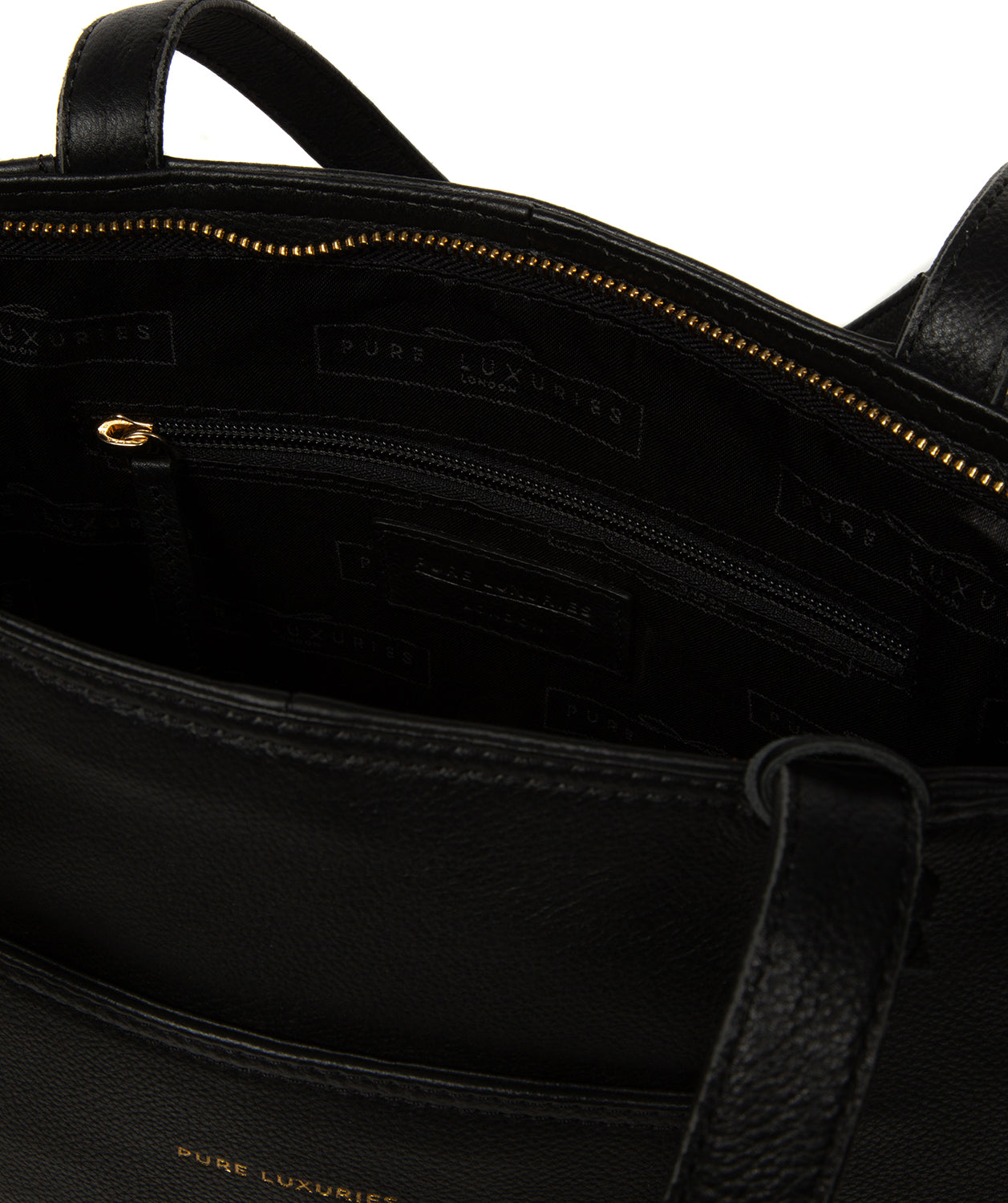 'Wimbley' Black Leather Tote Bag