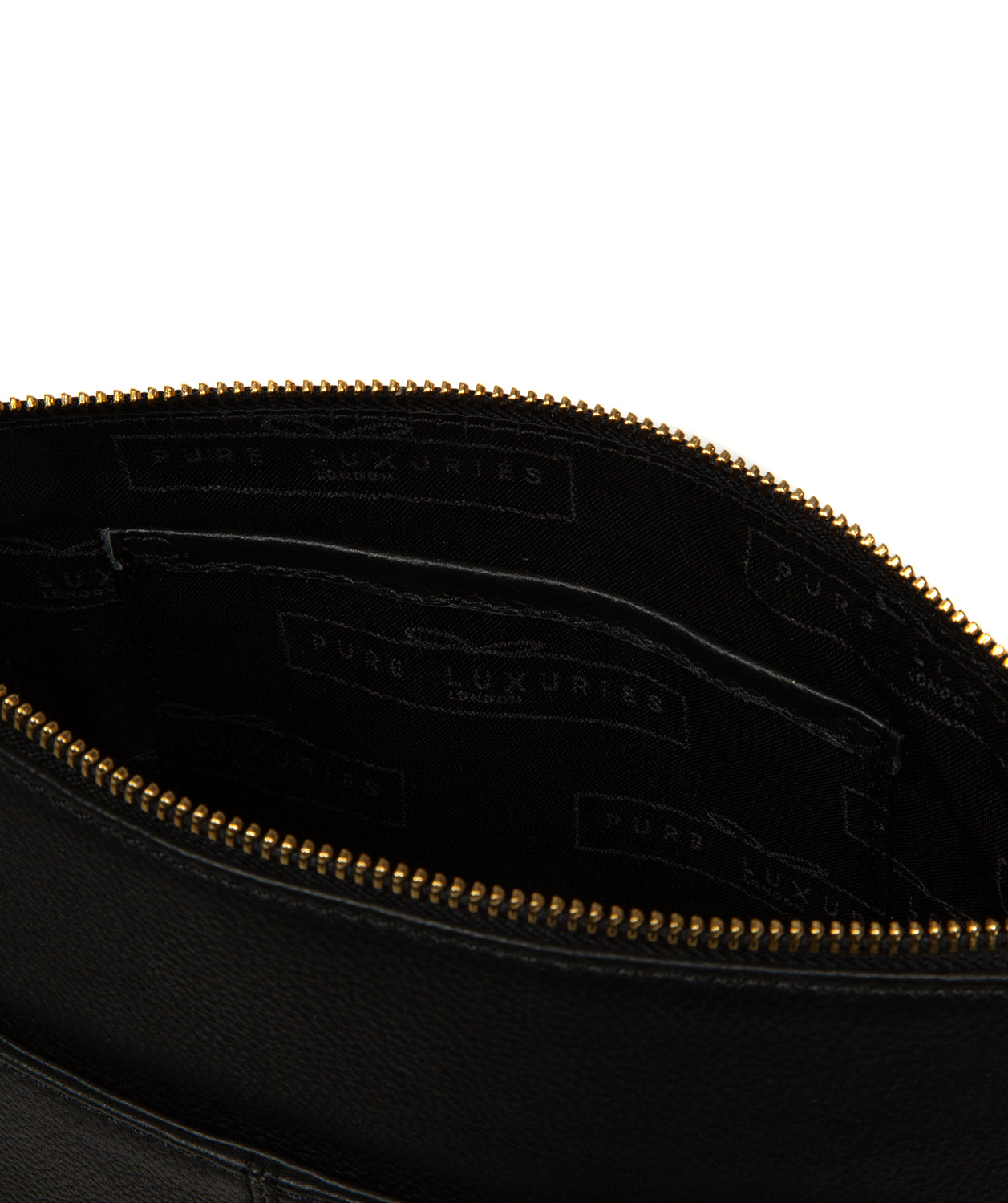 'Harford' Black Leather Cross Body Bag