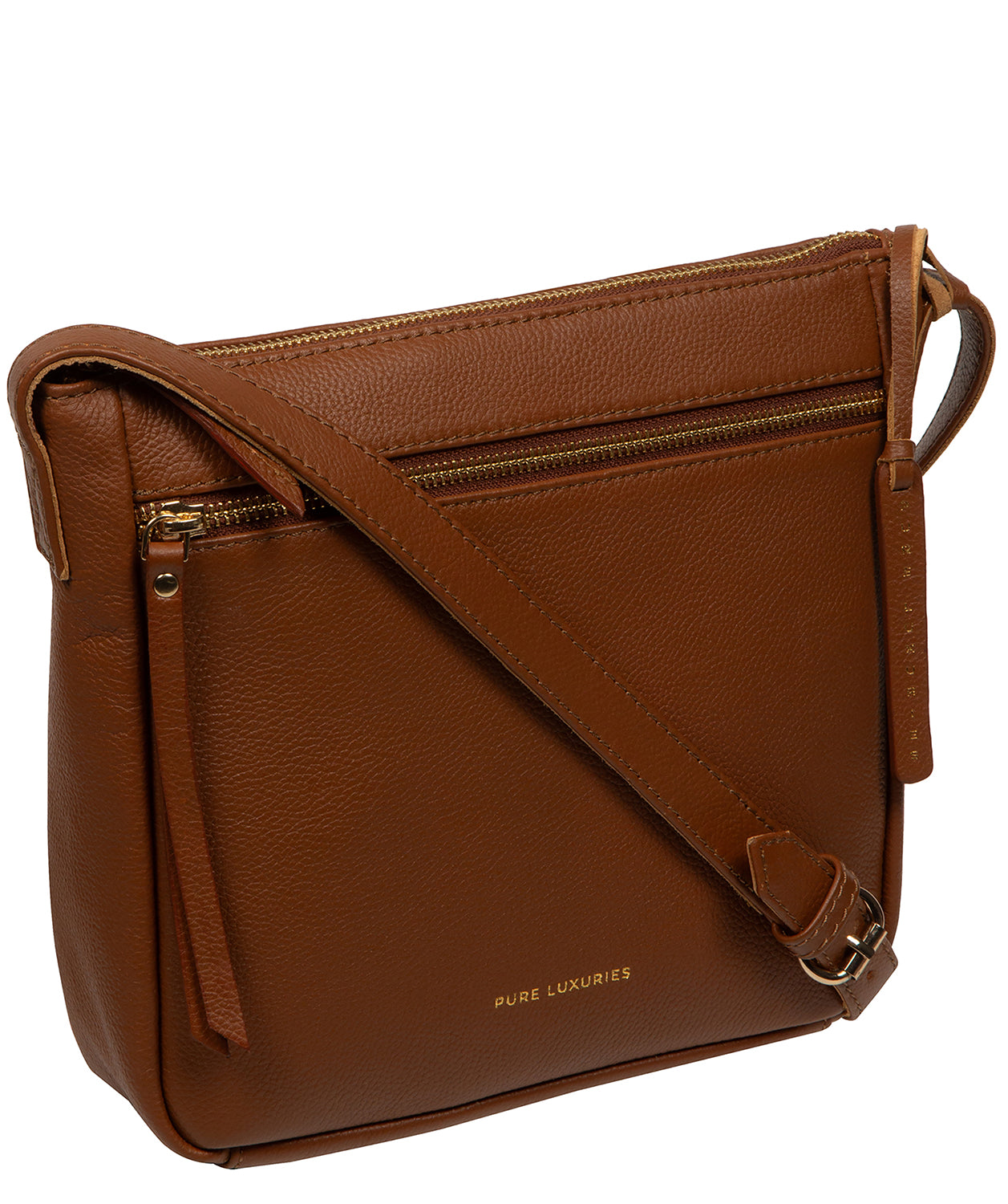 'Harford' Tan Leather Cross Body Bag