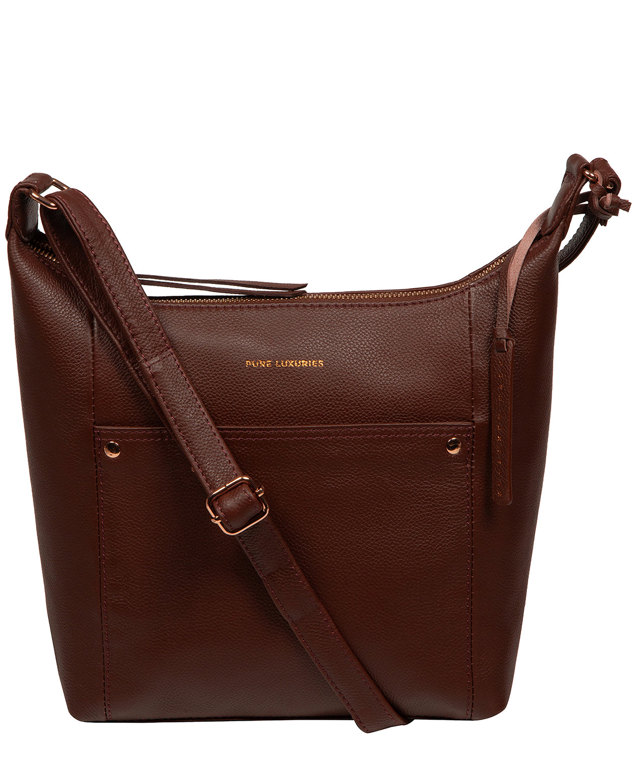 'Melbury' Chestnut Leather Shoulder Bag