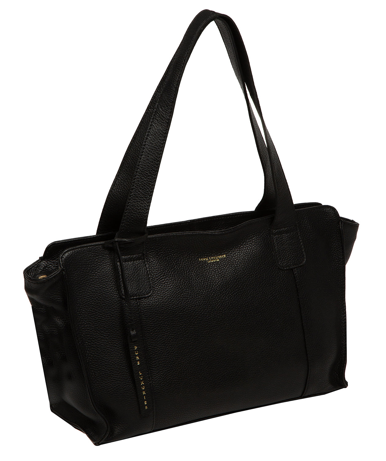 'Mimi' Black Leather Handbag