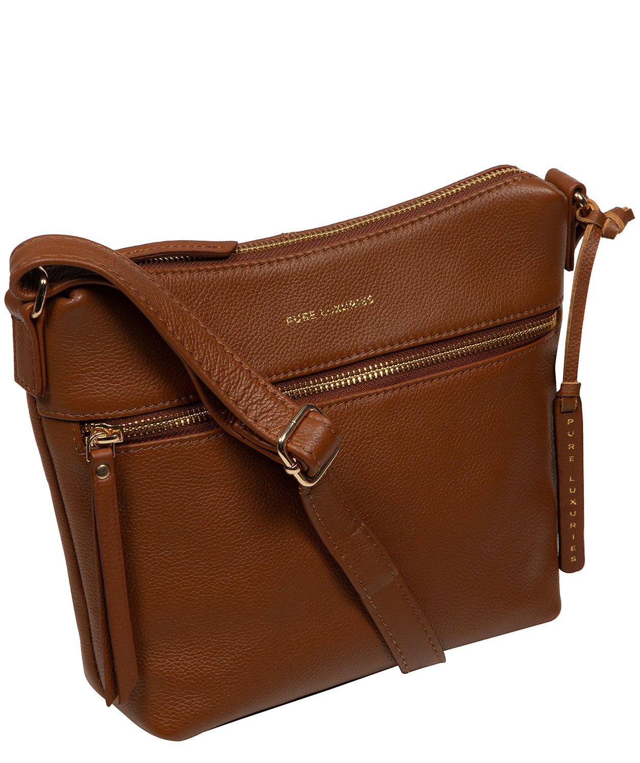 'Thorne' Tan Leather Cross Body Bag