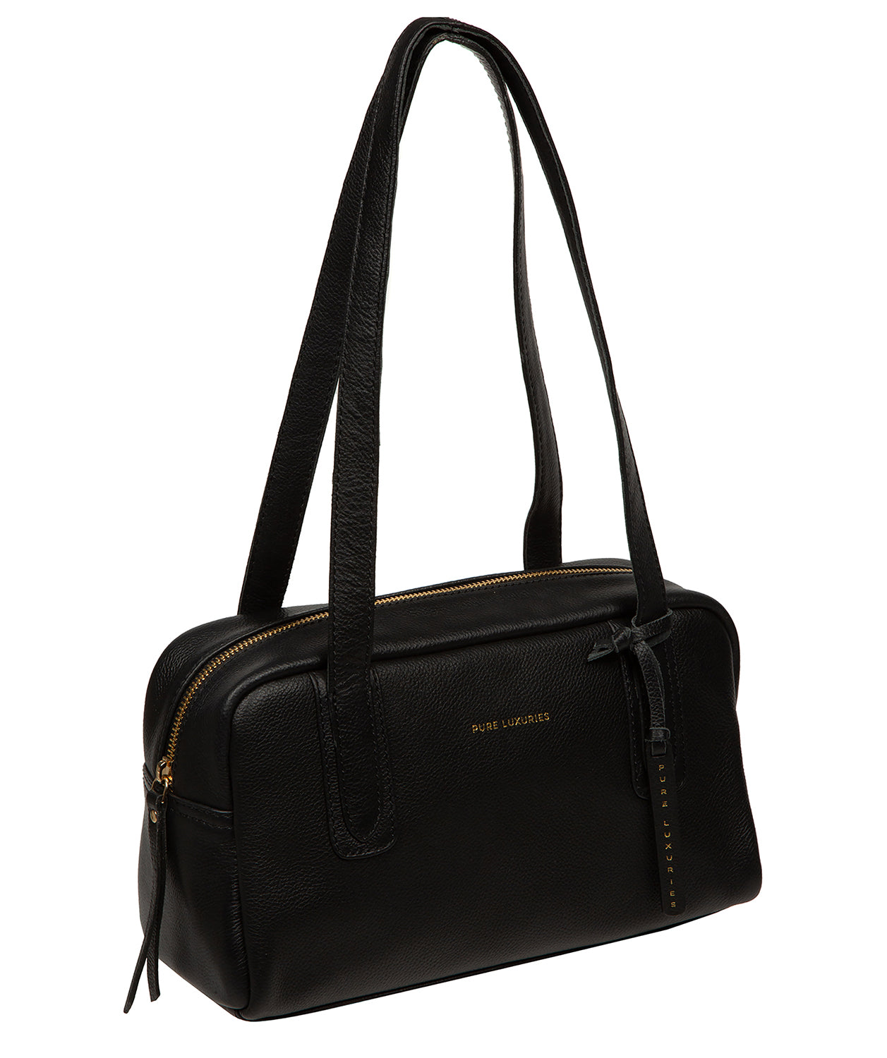 'Fenella' Black Leather Handbag