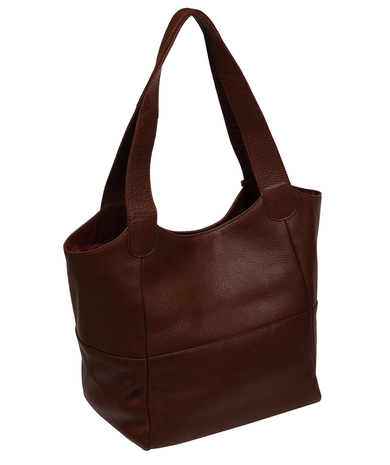 'Fizz' Chestnut Leather Tote Bag