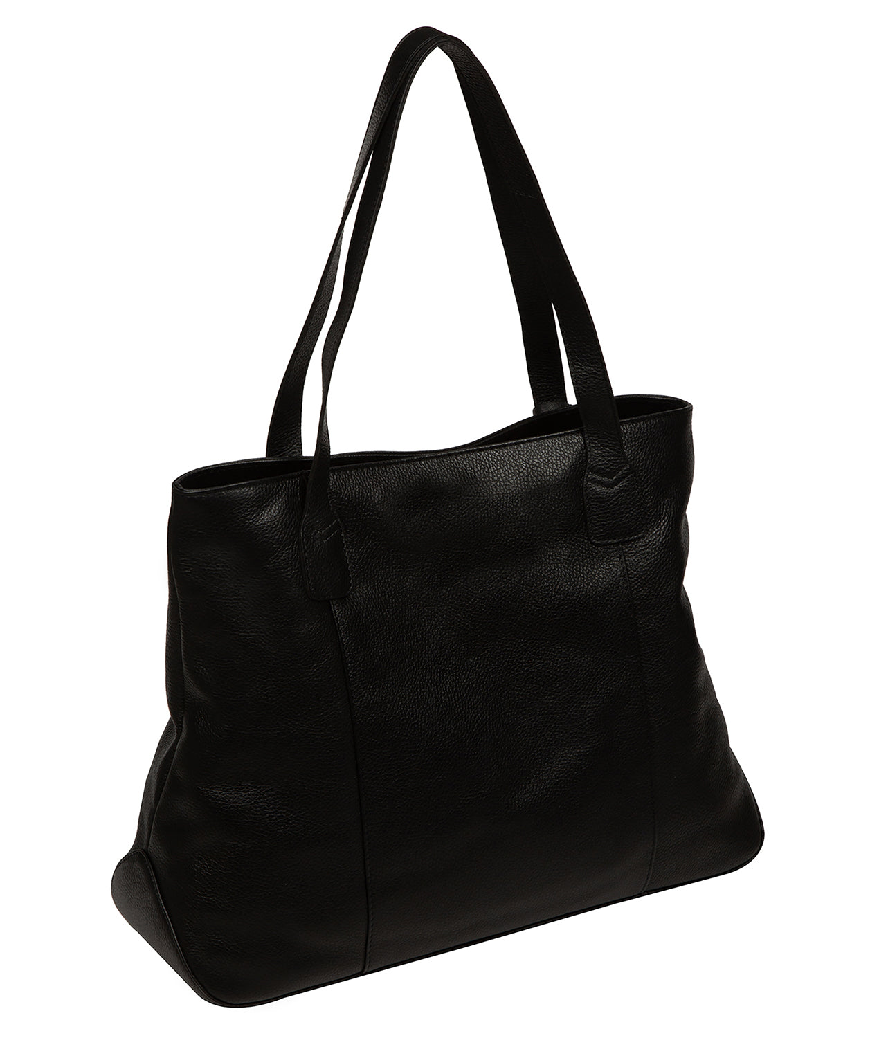 'Mochi' Black Leather Tote Bag