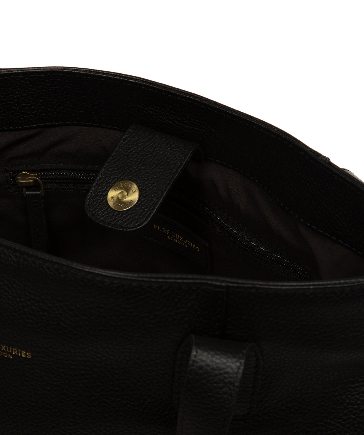 'Mochi' Black Leather Tote Bag