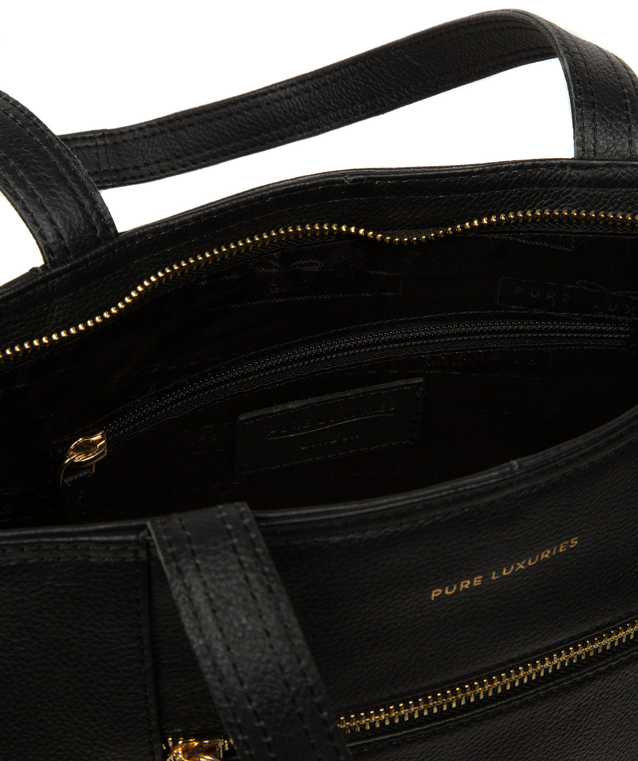 'Roxby' Black Leather Tote Bag