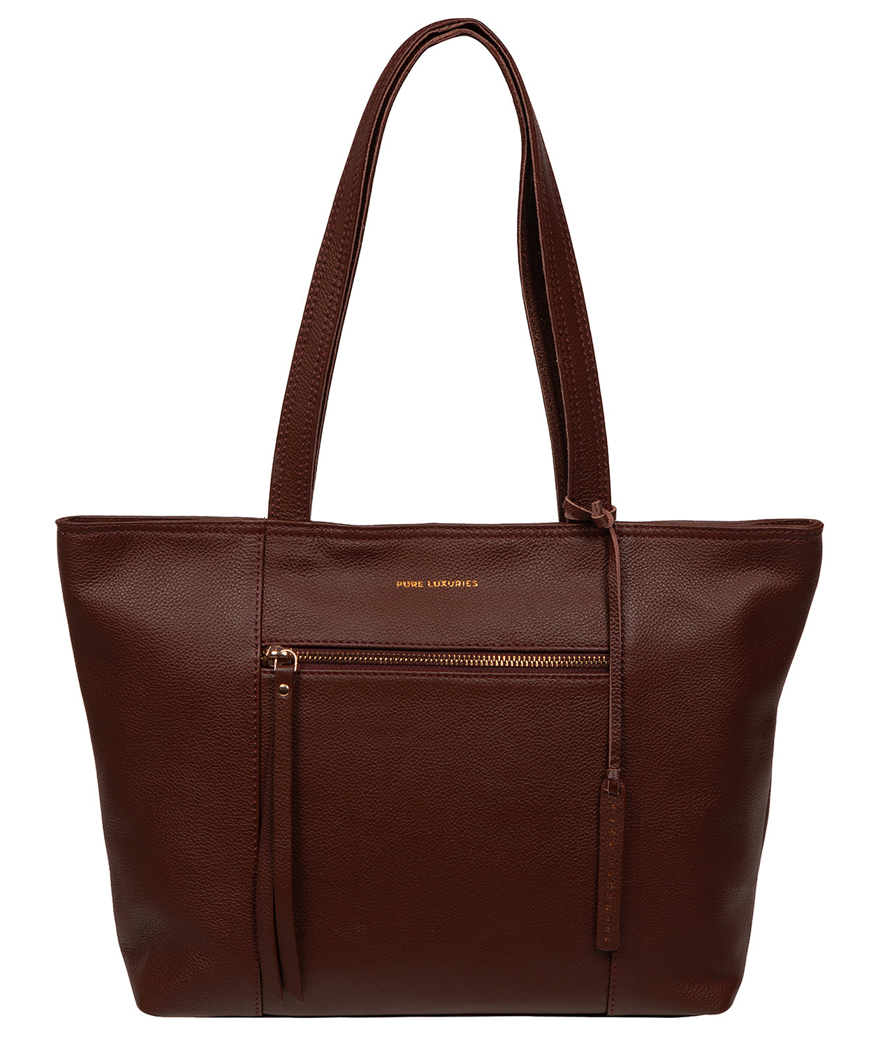 'Roxby' Chestnut Leather Tote Bag