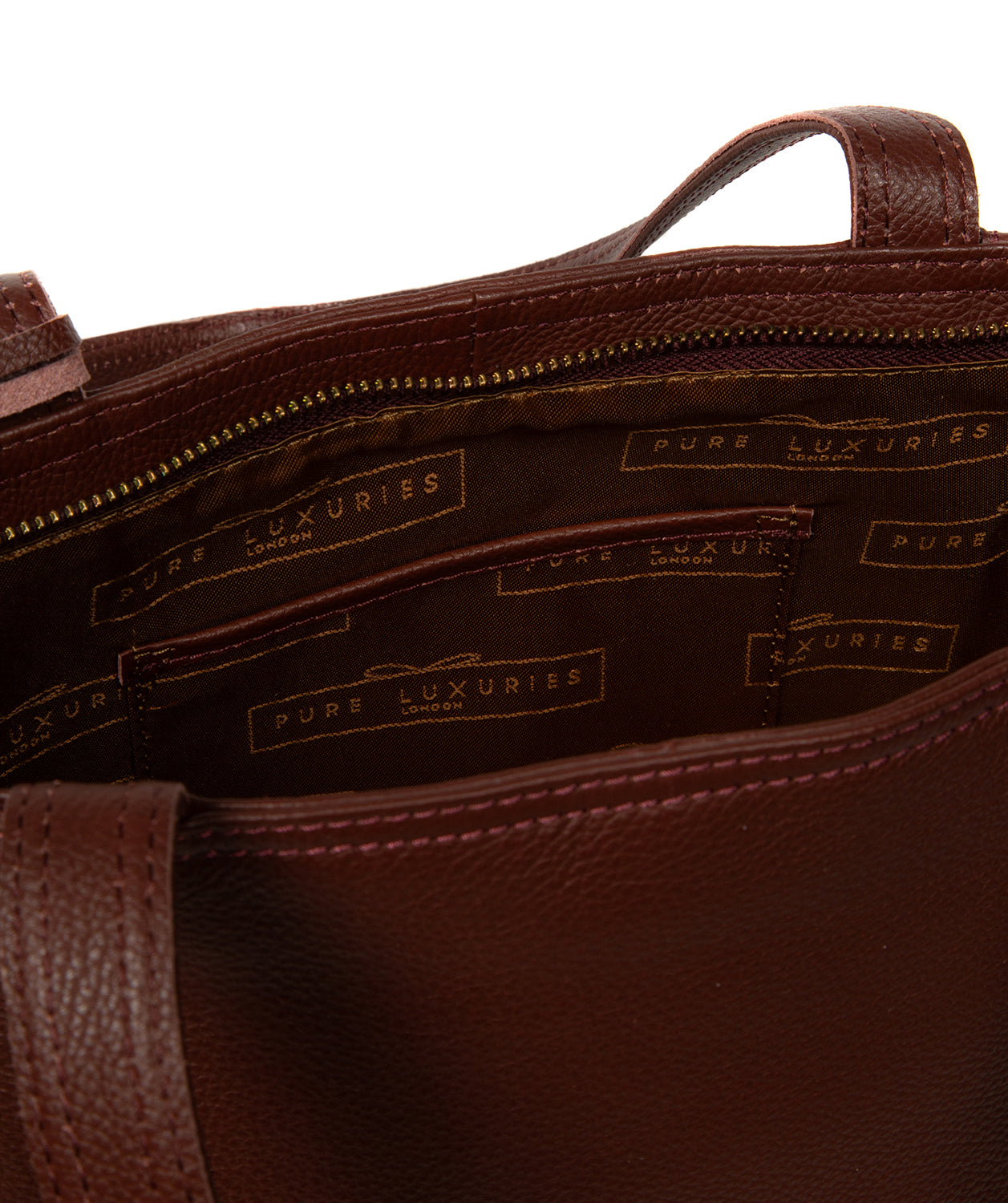 'Roxby' Chestnut Leather Tote Bag