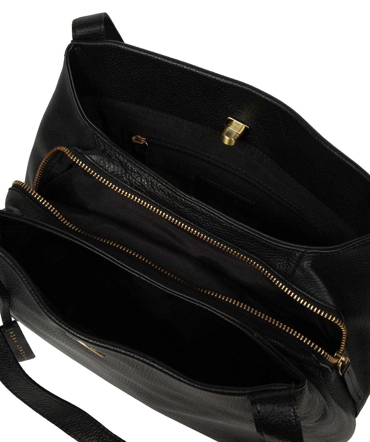 'Zoff' Black Leather Handbag